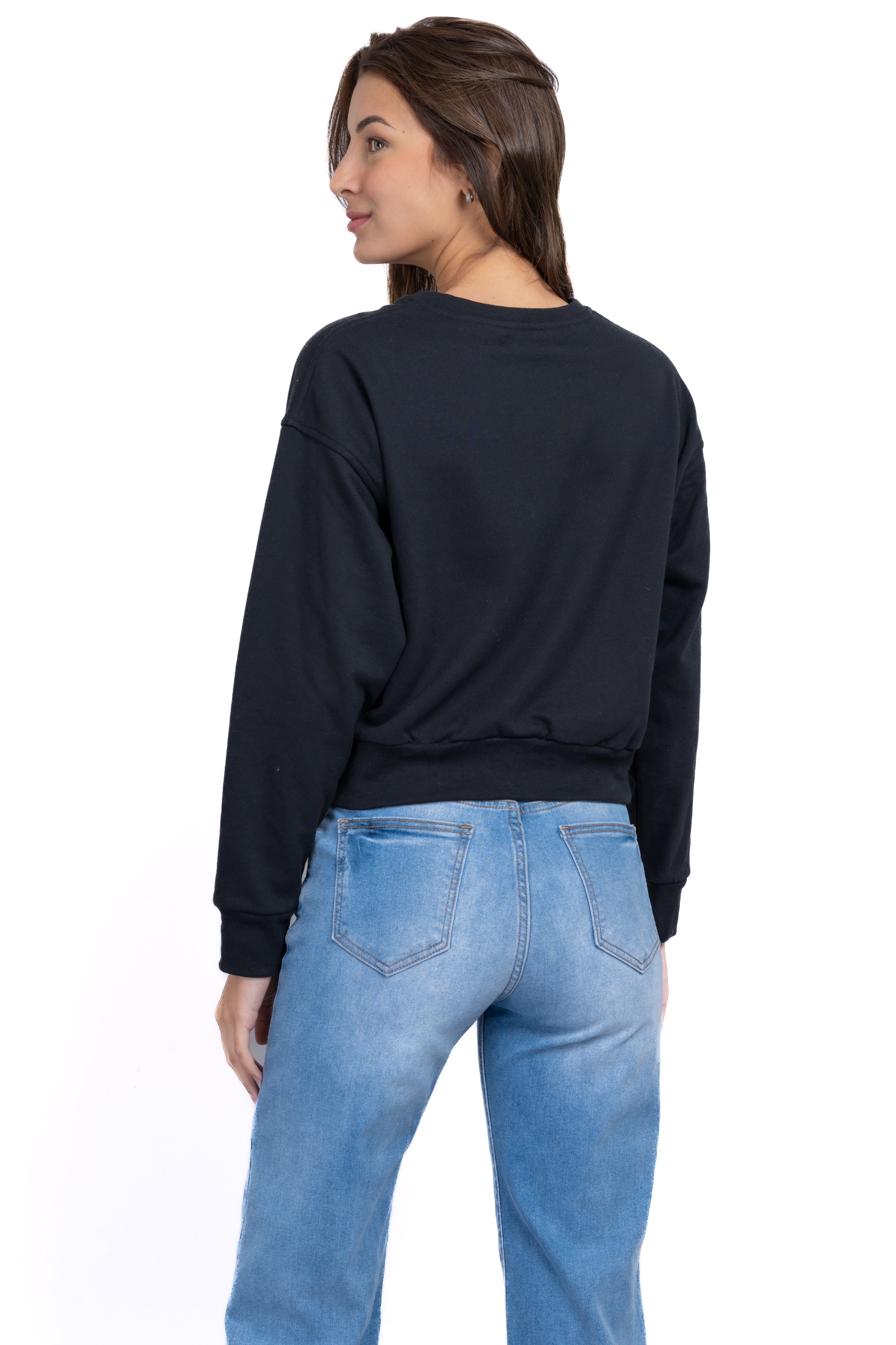 Hoodie navideña cuernos reno NEGRO COMBO