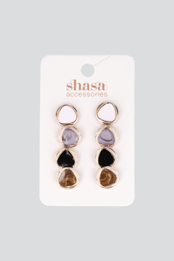 Set 4 piezas aretes triángulo