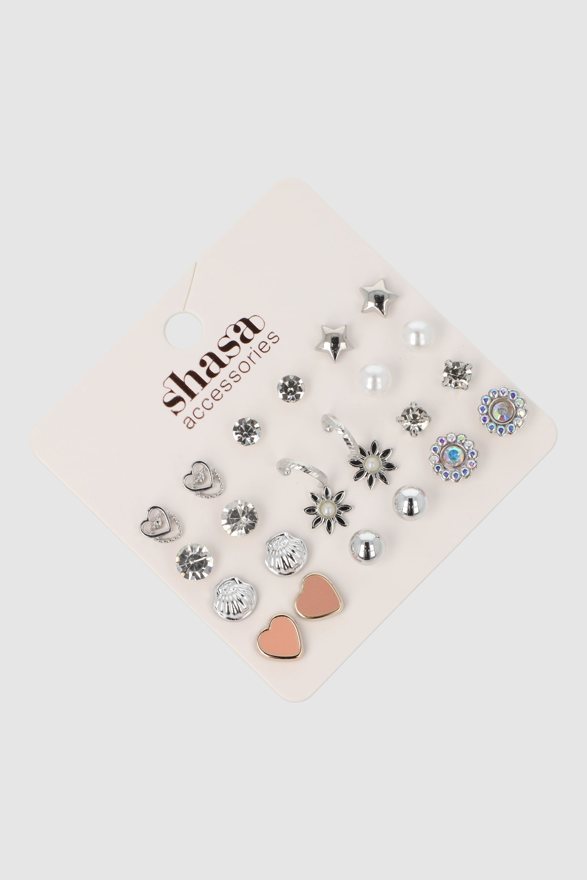 Set 12 Piezas Aretes Concha Mix