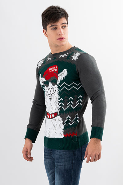 Suéter Llama Navidad GRIS COMBO