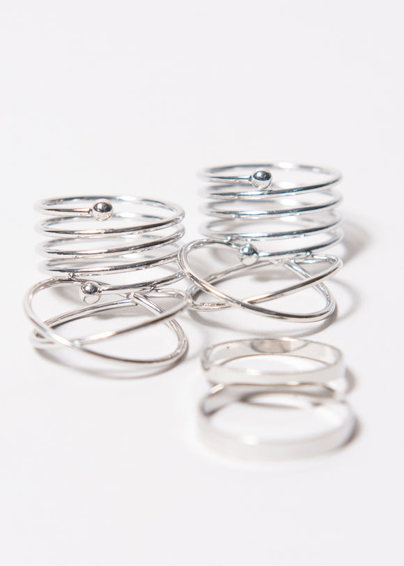 Set 5 piezas anillos resorte