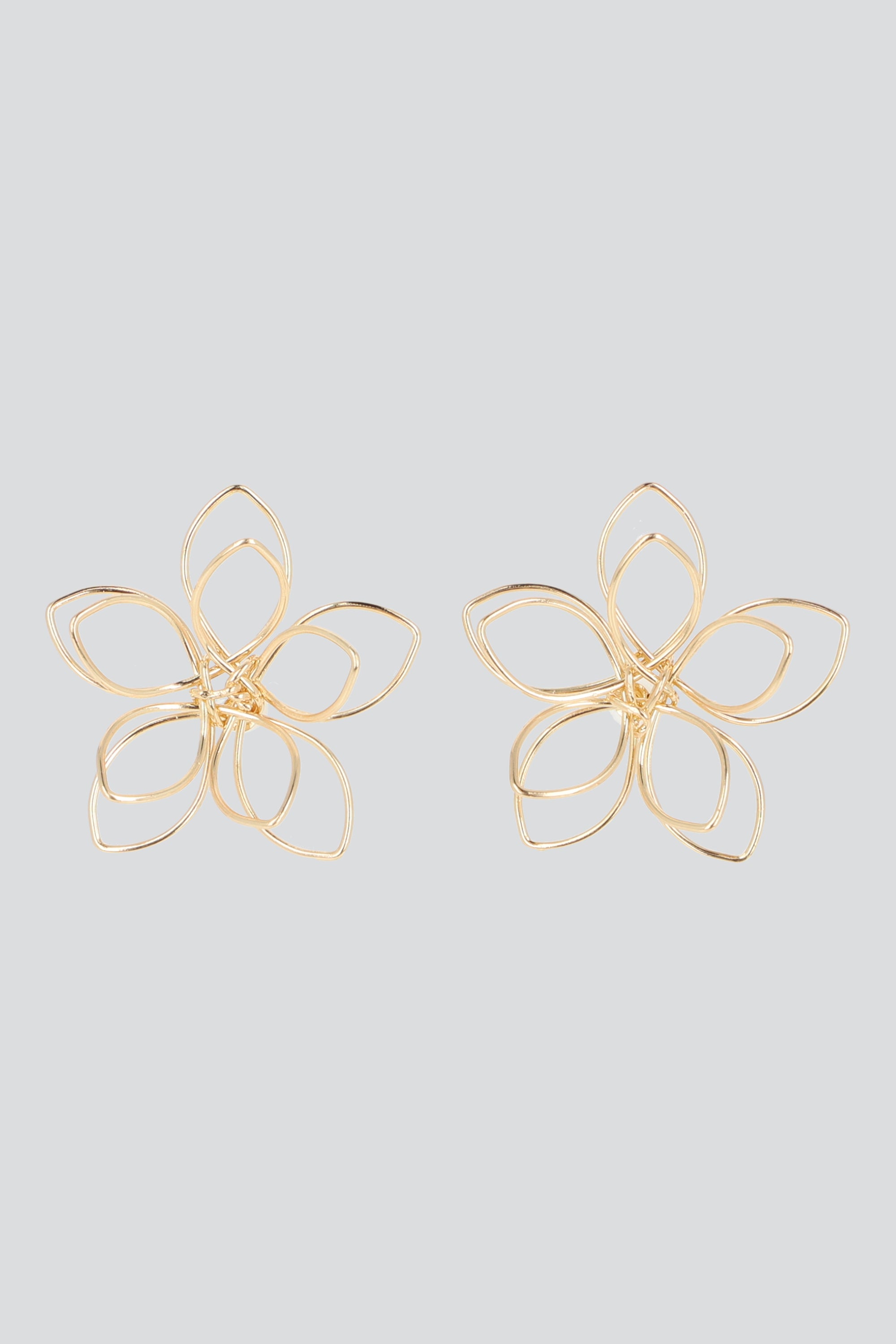 Aretes flor metal