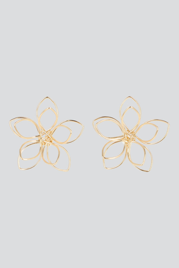 Aretes flor metal