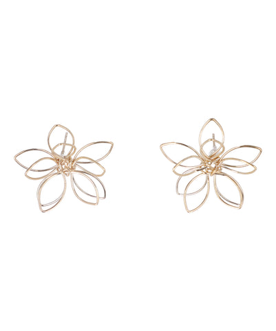 Aretes flor metal