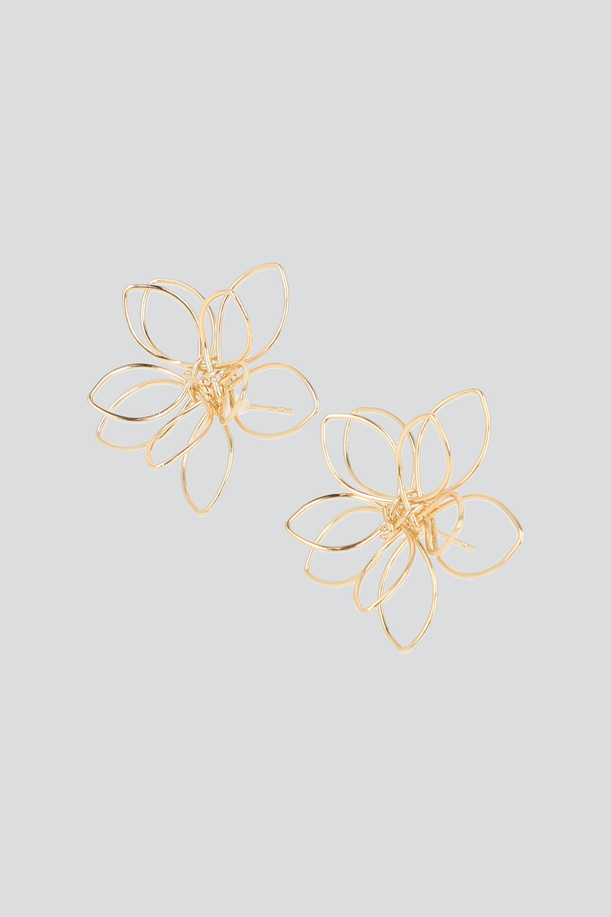 Aretes flor metal