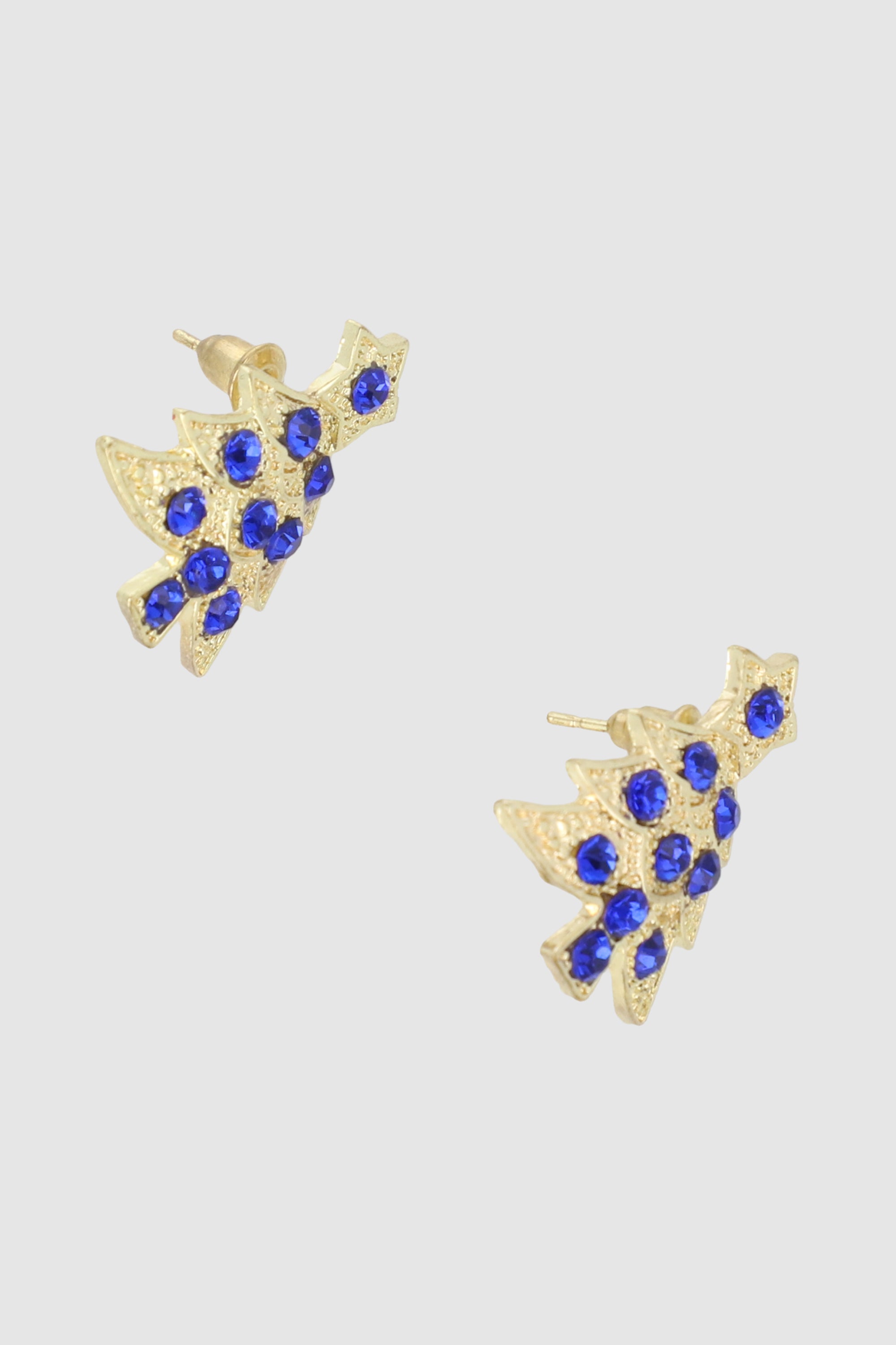 1Pr Aretes Arbol Navidad AZUL