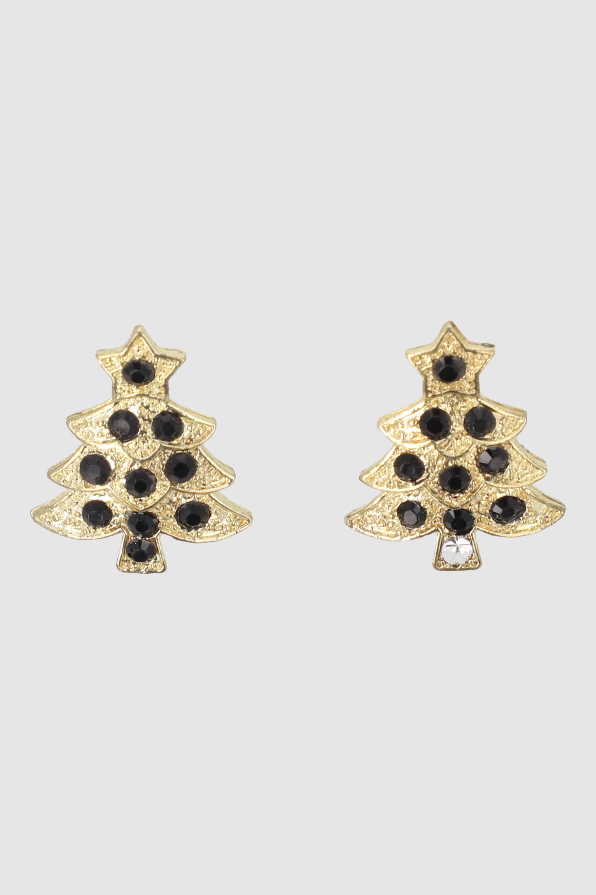 1Pr Aretes Arbol Navidad NEGRO