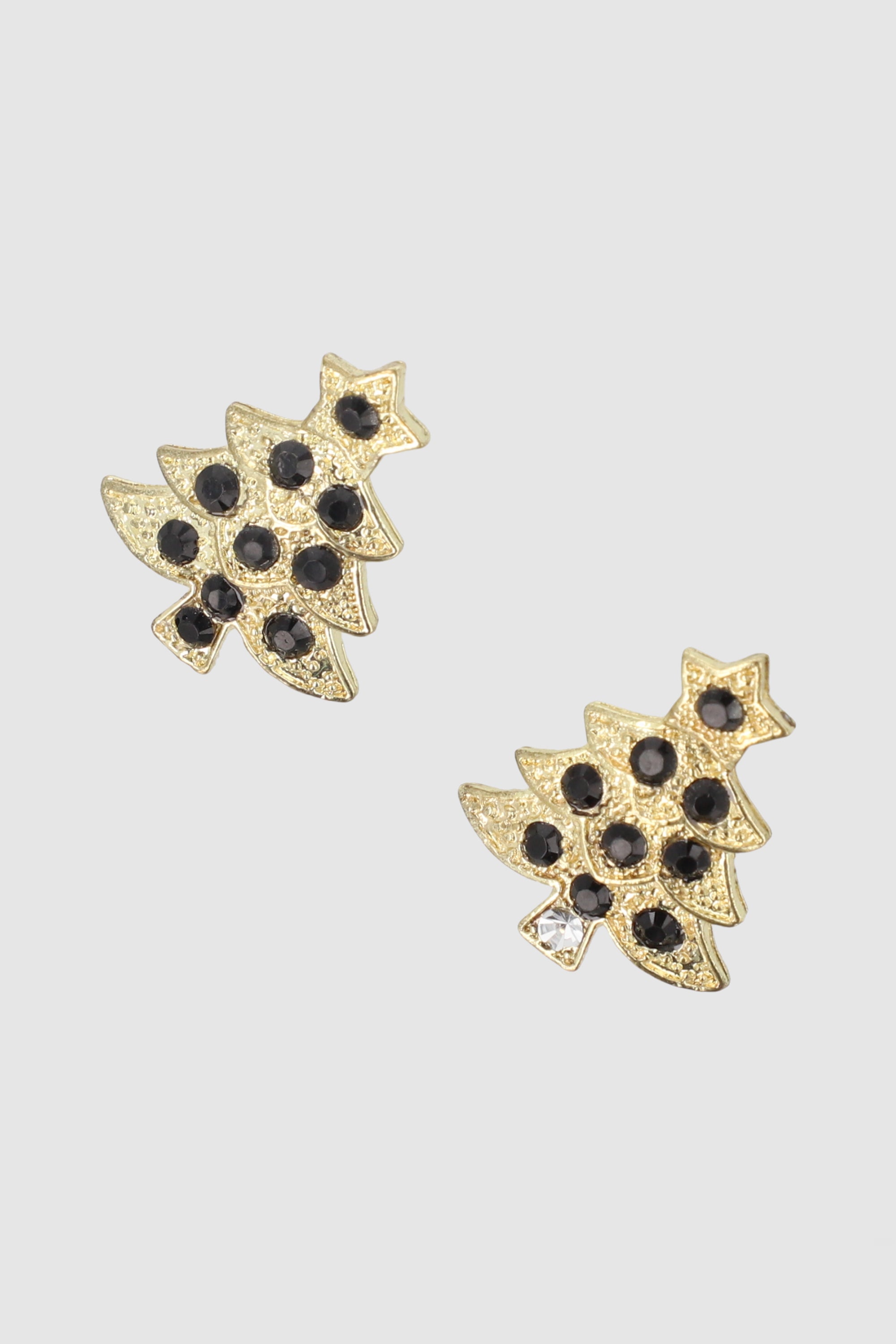 1Pr Aretes Arbol Navidad NEGRO