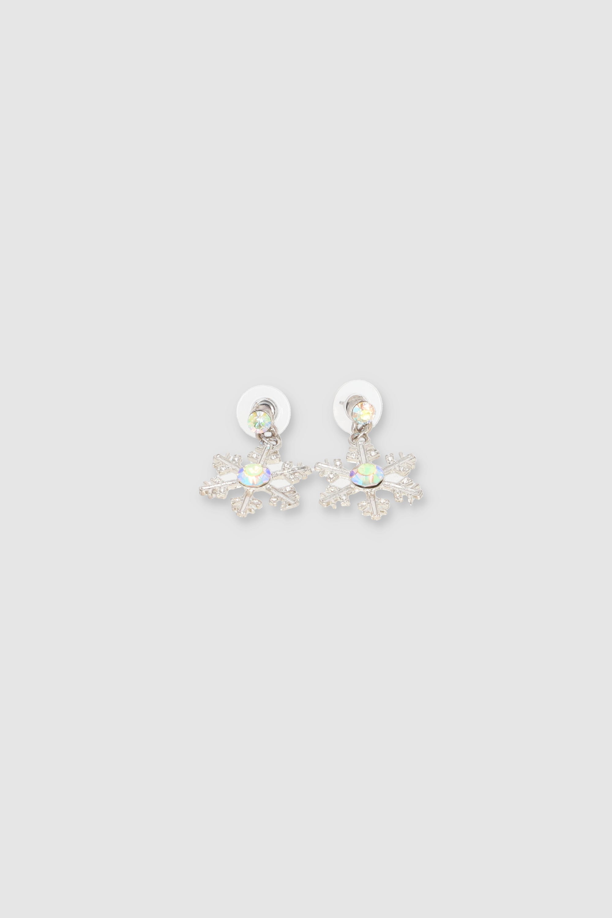 1Pr Aretes Copos Navidad PLATA