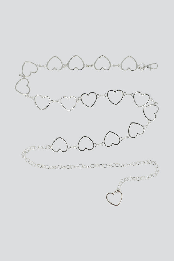 cinturon cadena corazones