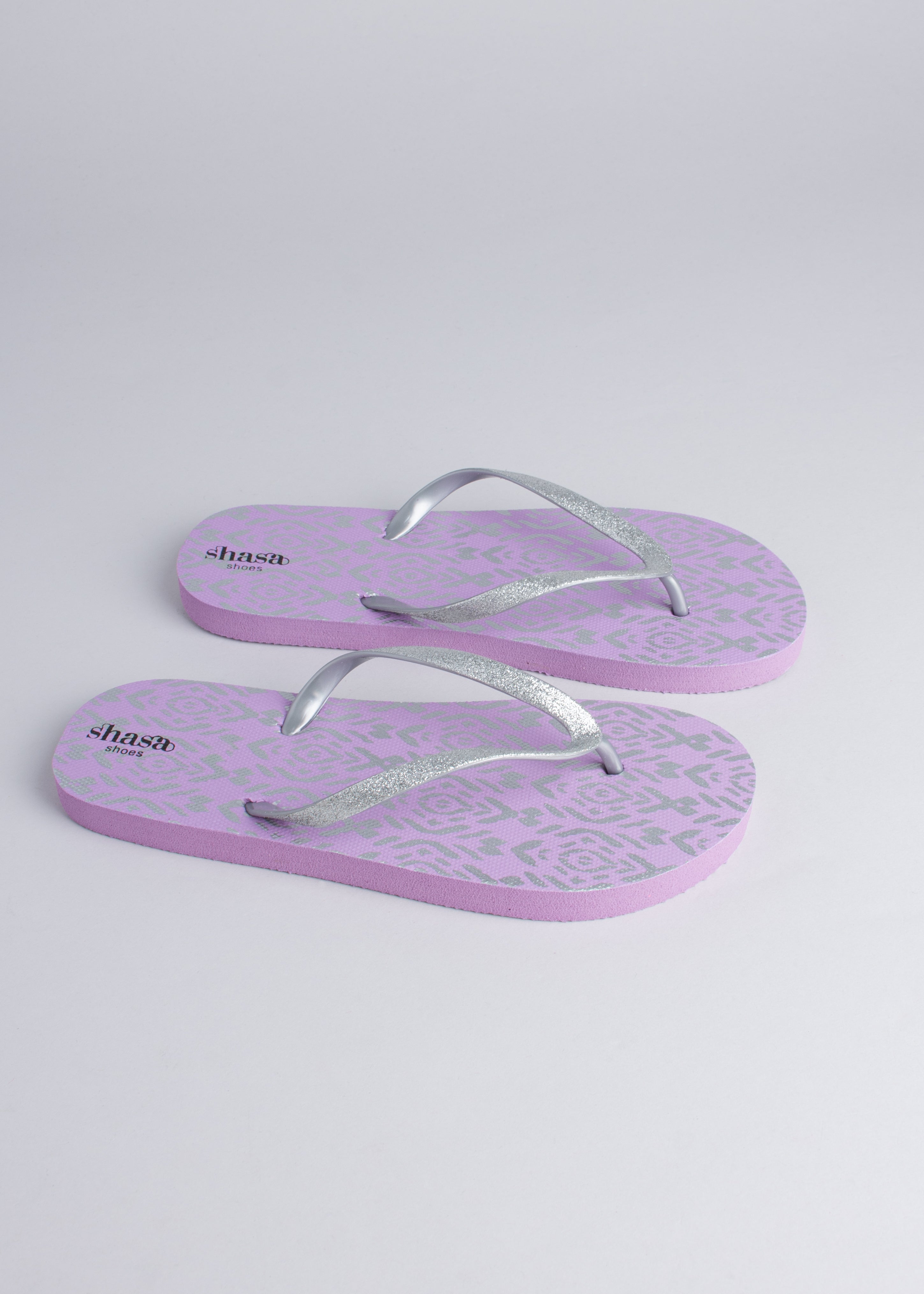 Flip flop rombos tribal LILA