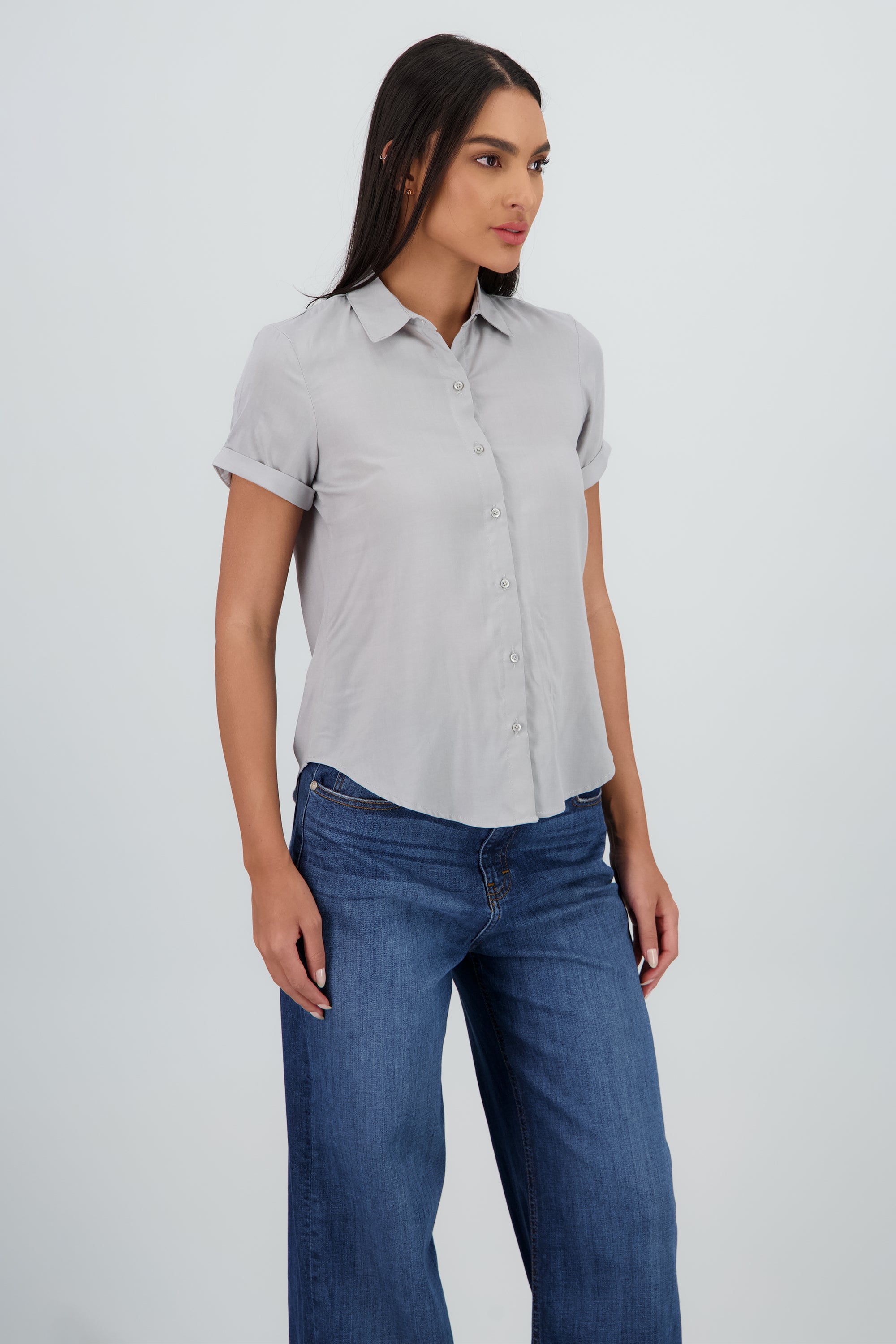 Camisa Manga Corta GRIS CLARO