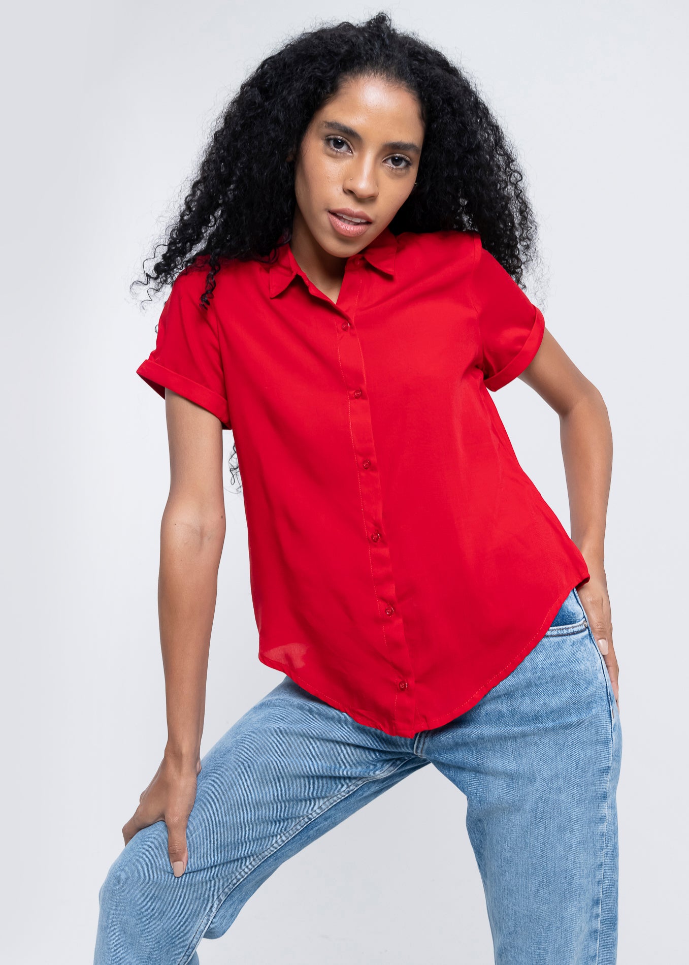 Camisa Manga Corta ROJO