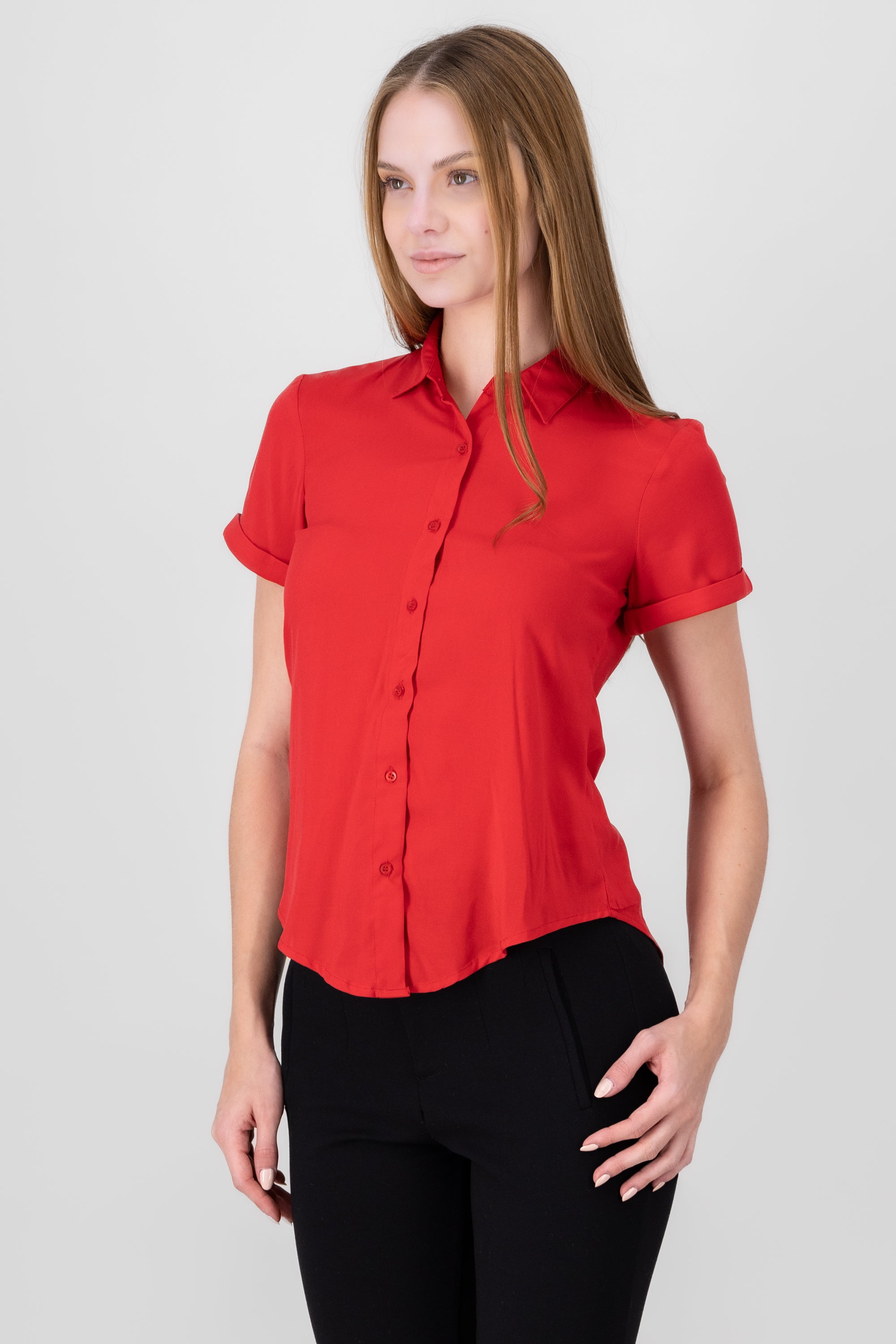 Camisa Manga Corta ROJO QUEMADO