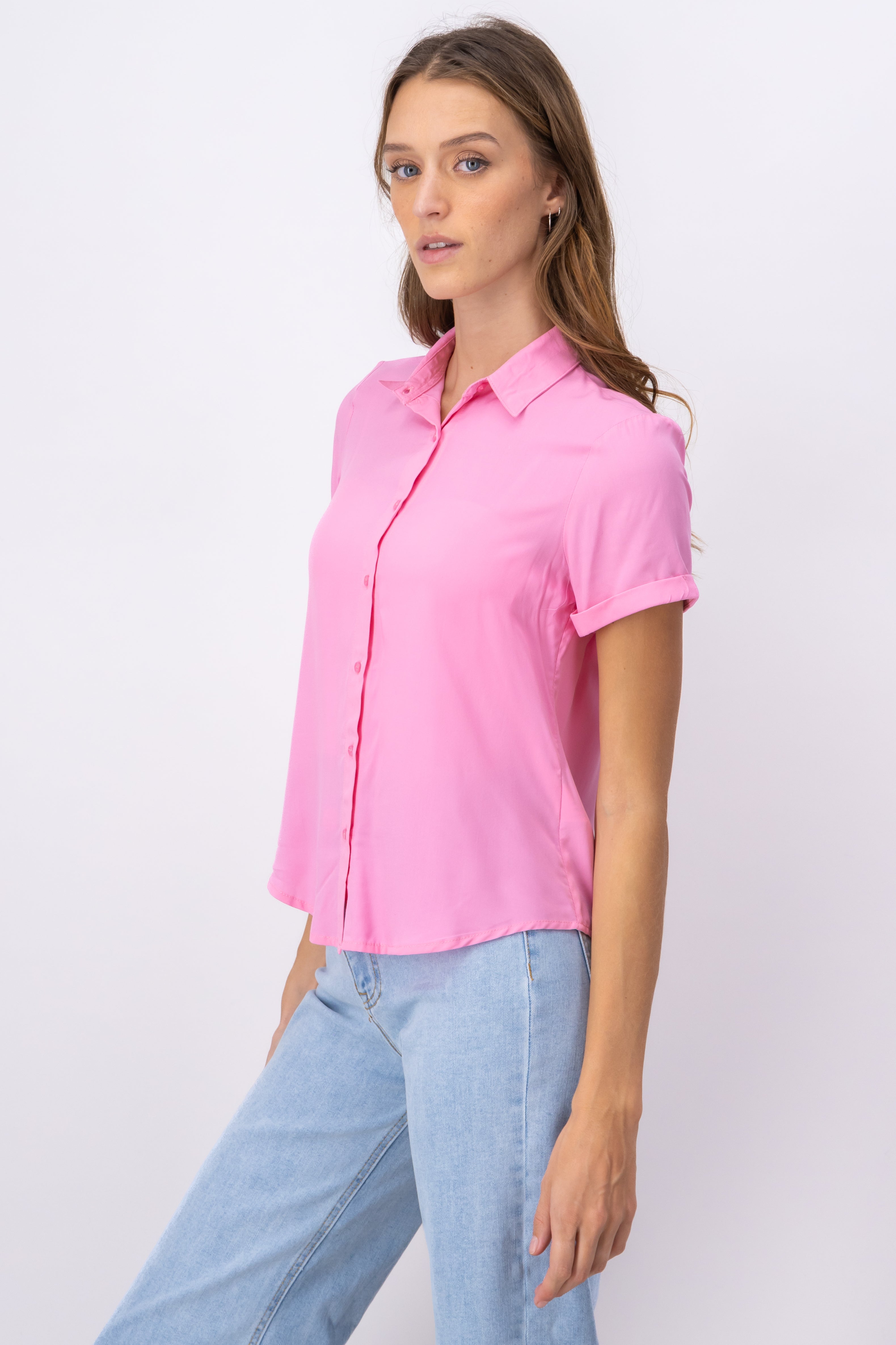 Camisa Manga Corta ROSA PASTEL