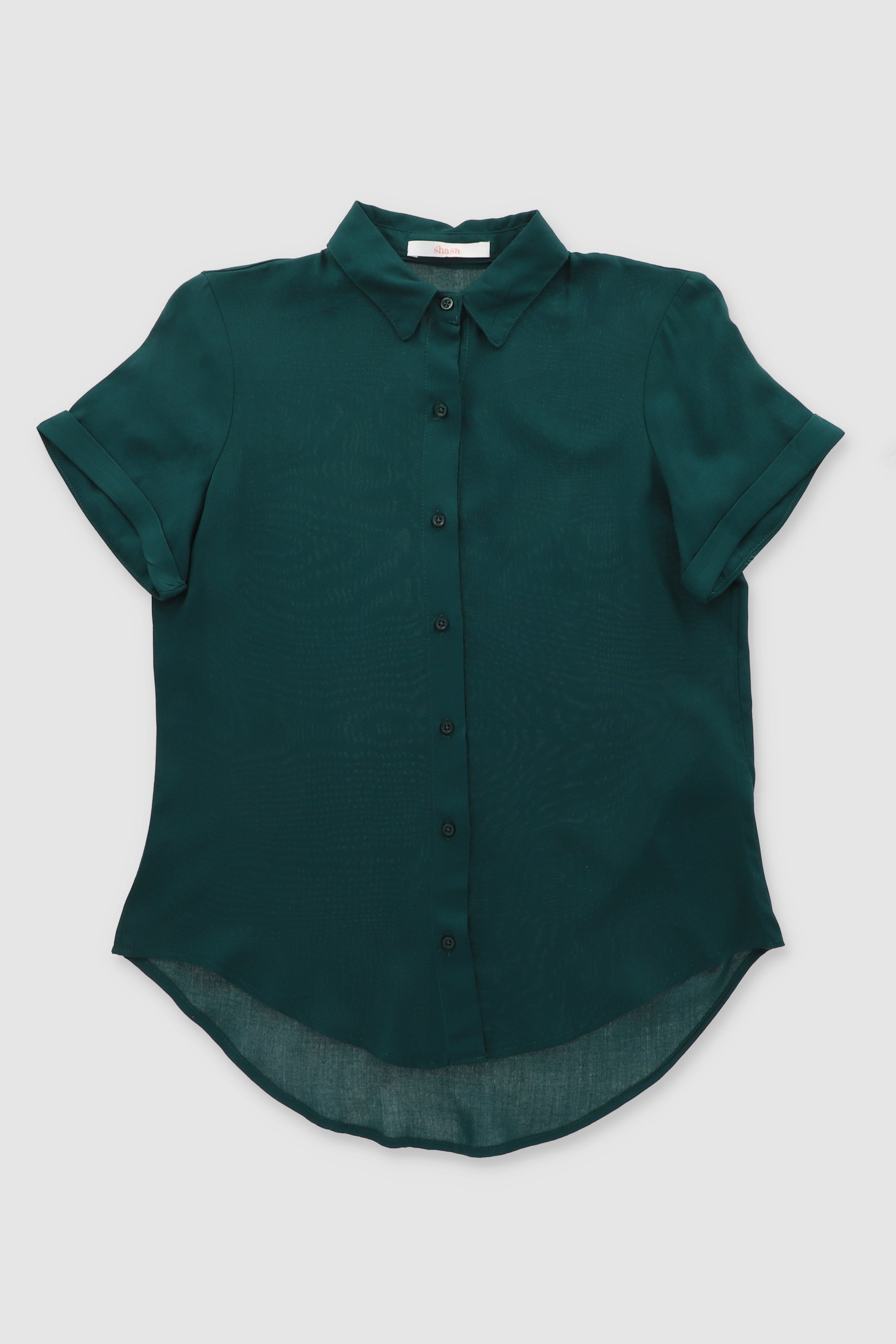 Camisa Manga Corta VERDE BOTELLA