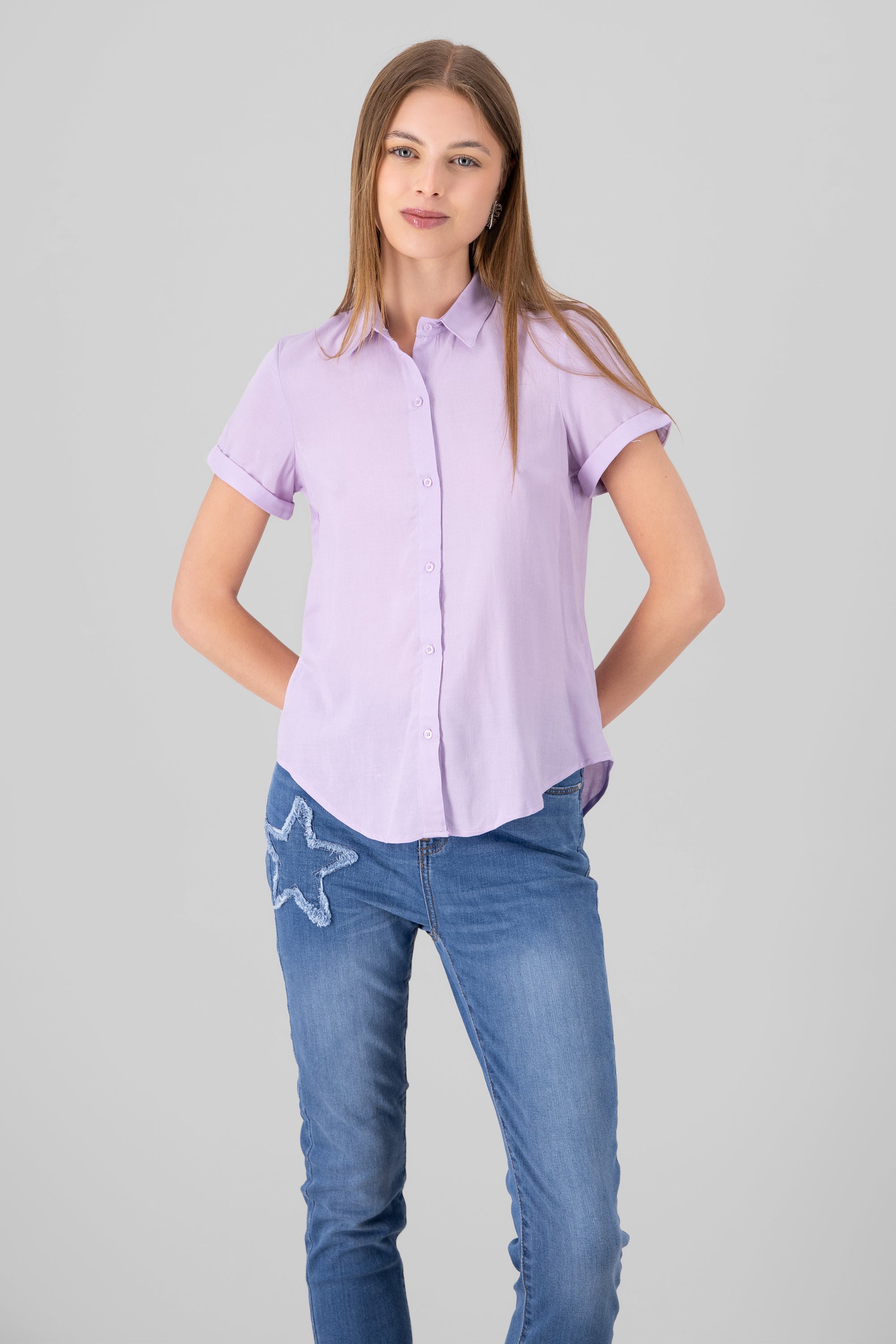 Camisa Manga Corta LAVANDA