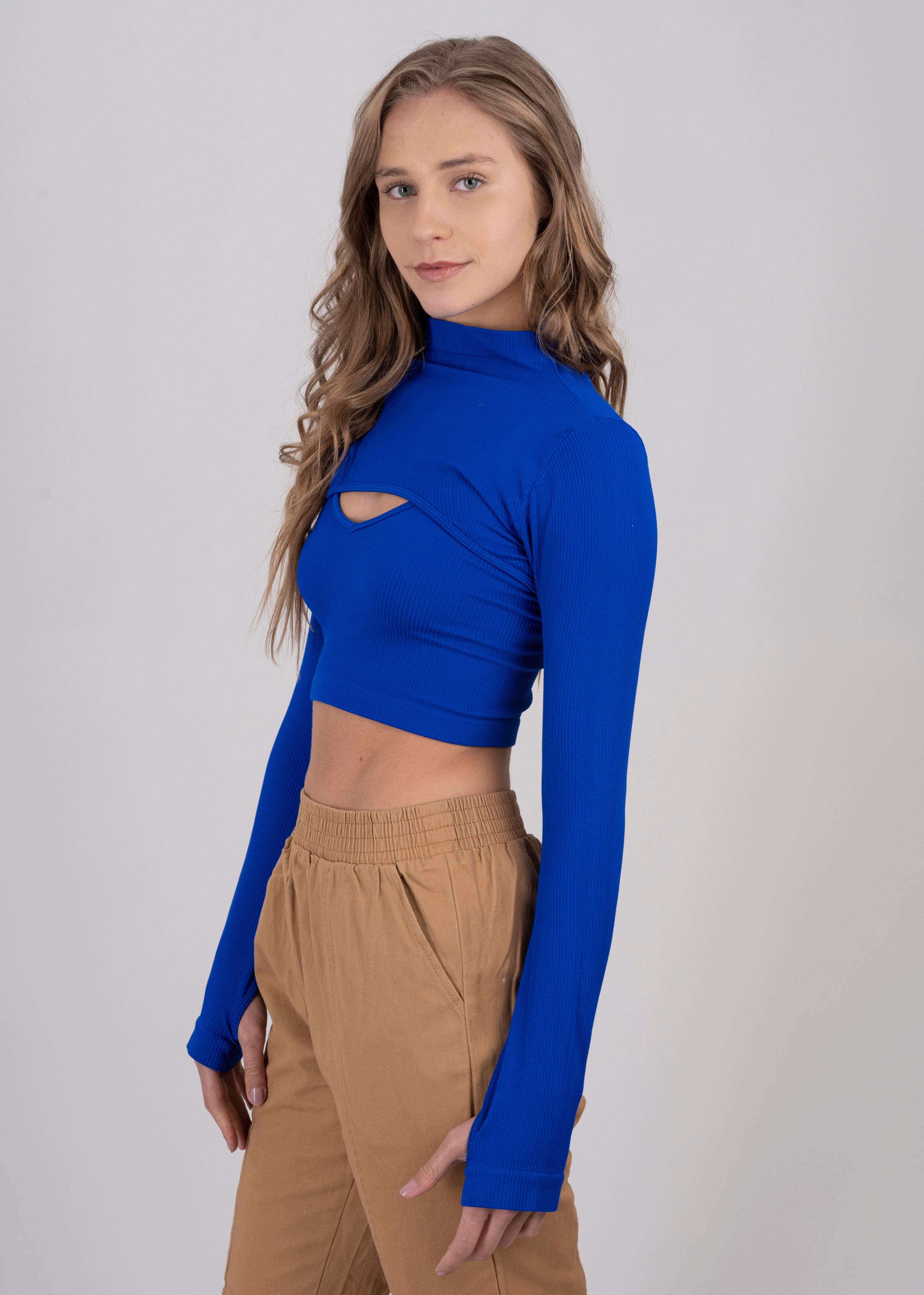 Top Seamless Irregular AZUL REY