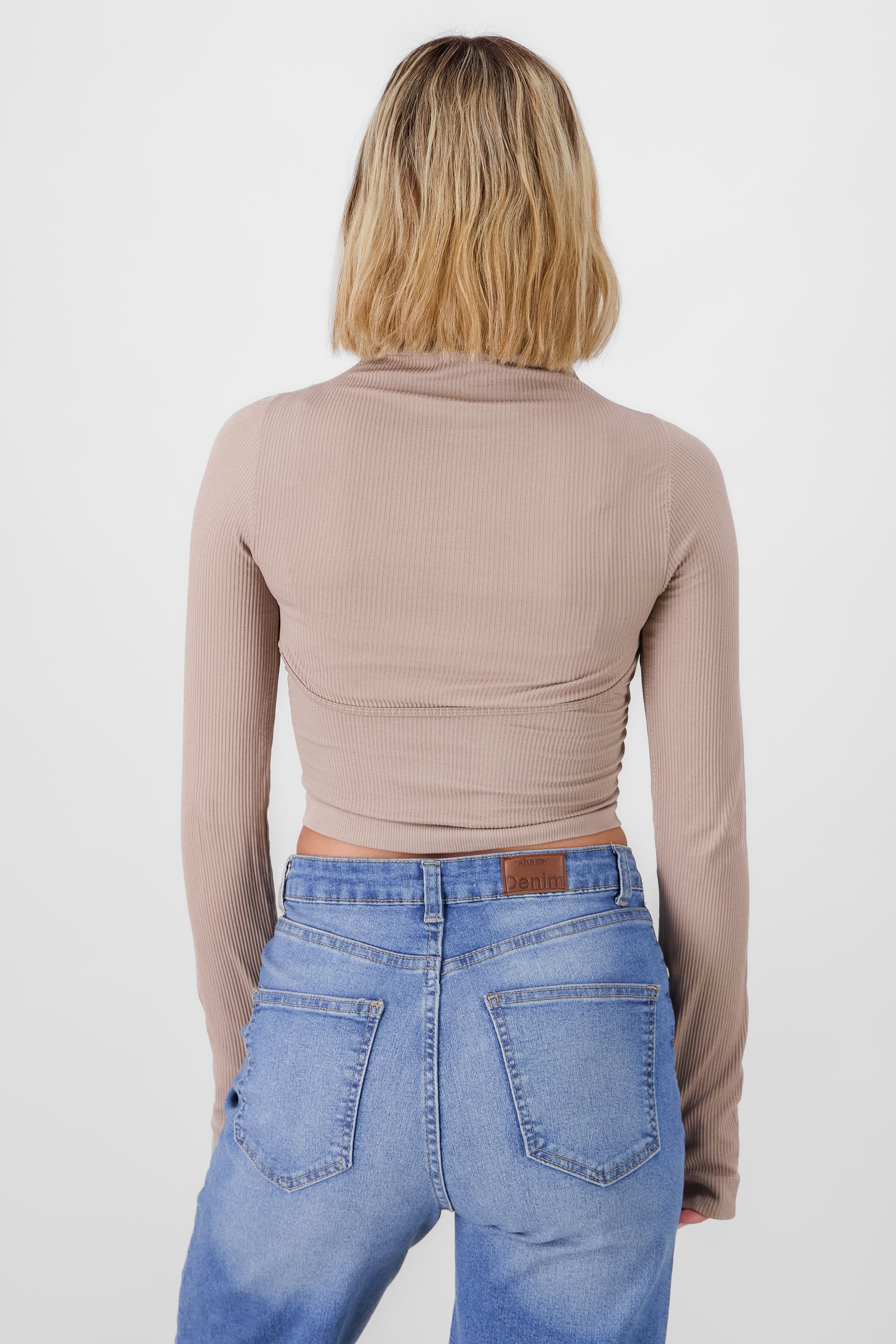 Top Seamless Irregular TAUPE