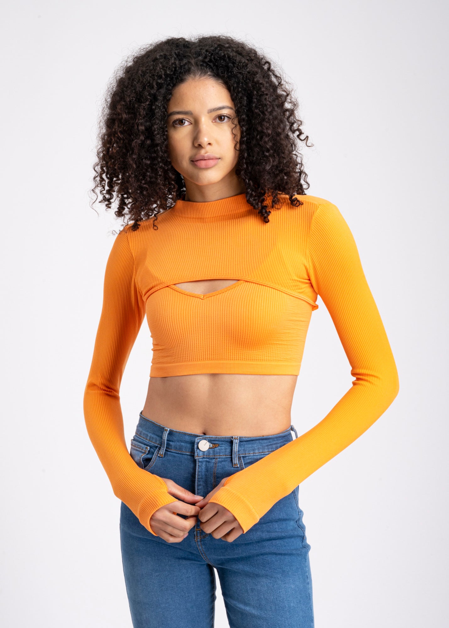 Top Seamless Irregular NARANJA