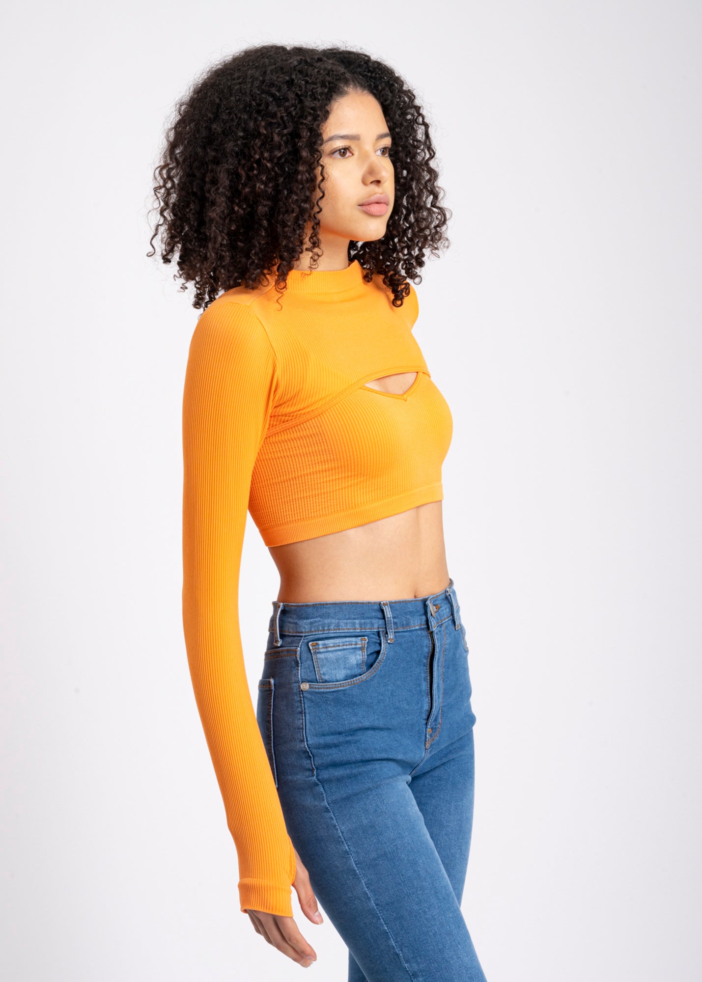 Top Seamless Irregular NARANJA