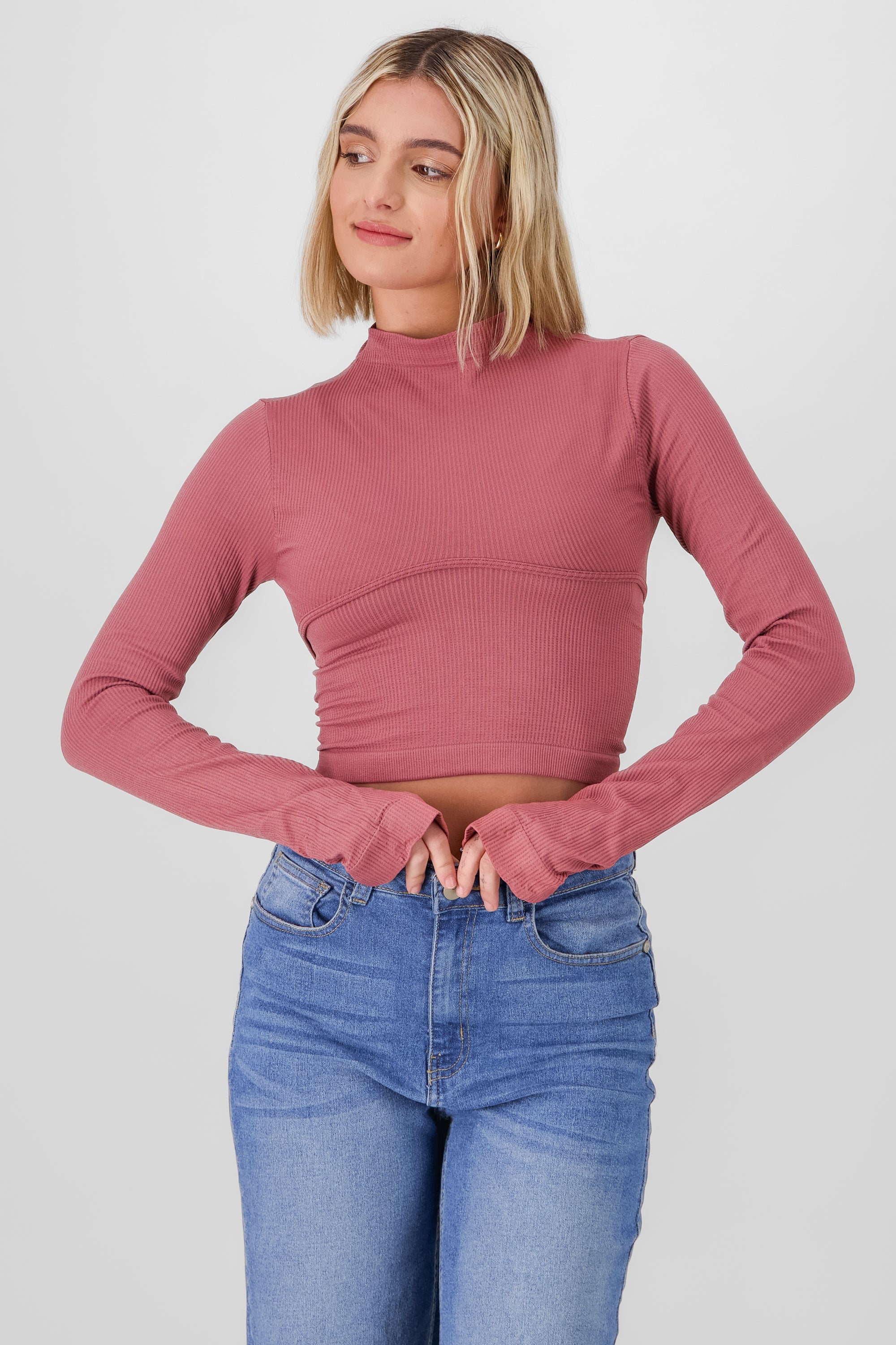 Top Seamless Irregular MARSALA