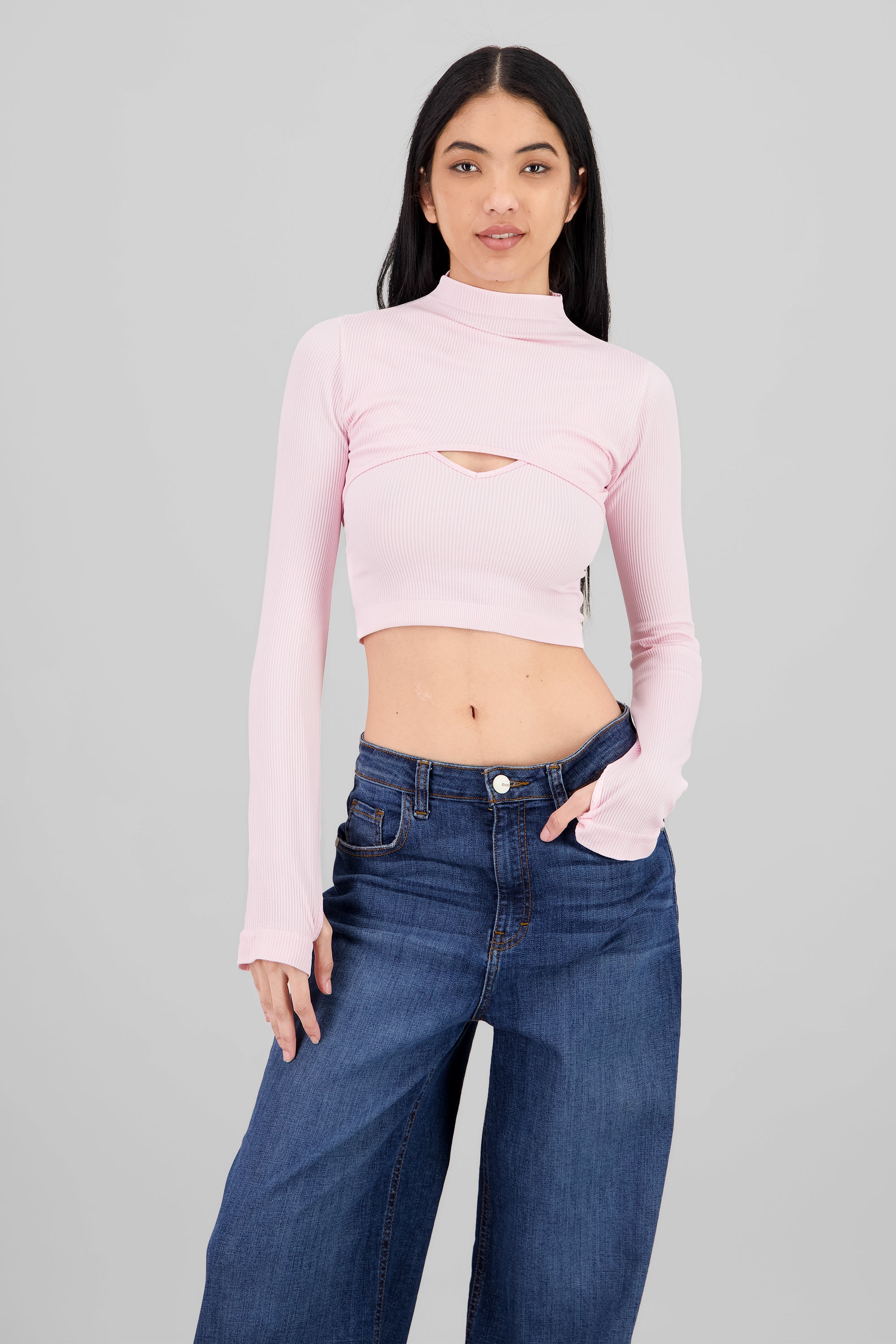 Top Seamless Irregular ROSA PASTEL