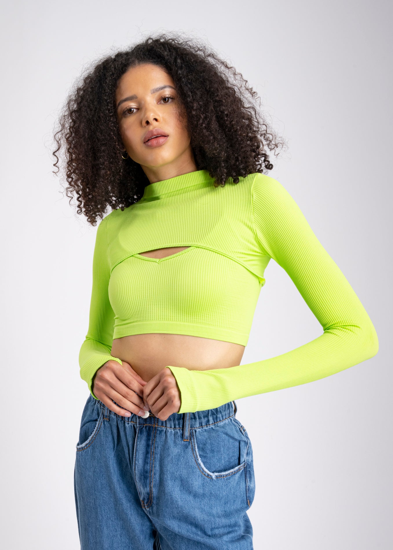 Top Seamless Irregular VERDE LIMA
