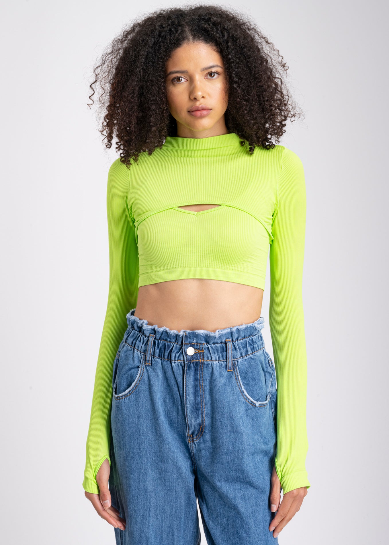 Top Seamless Irregular VERDE LIMA