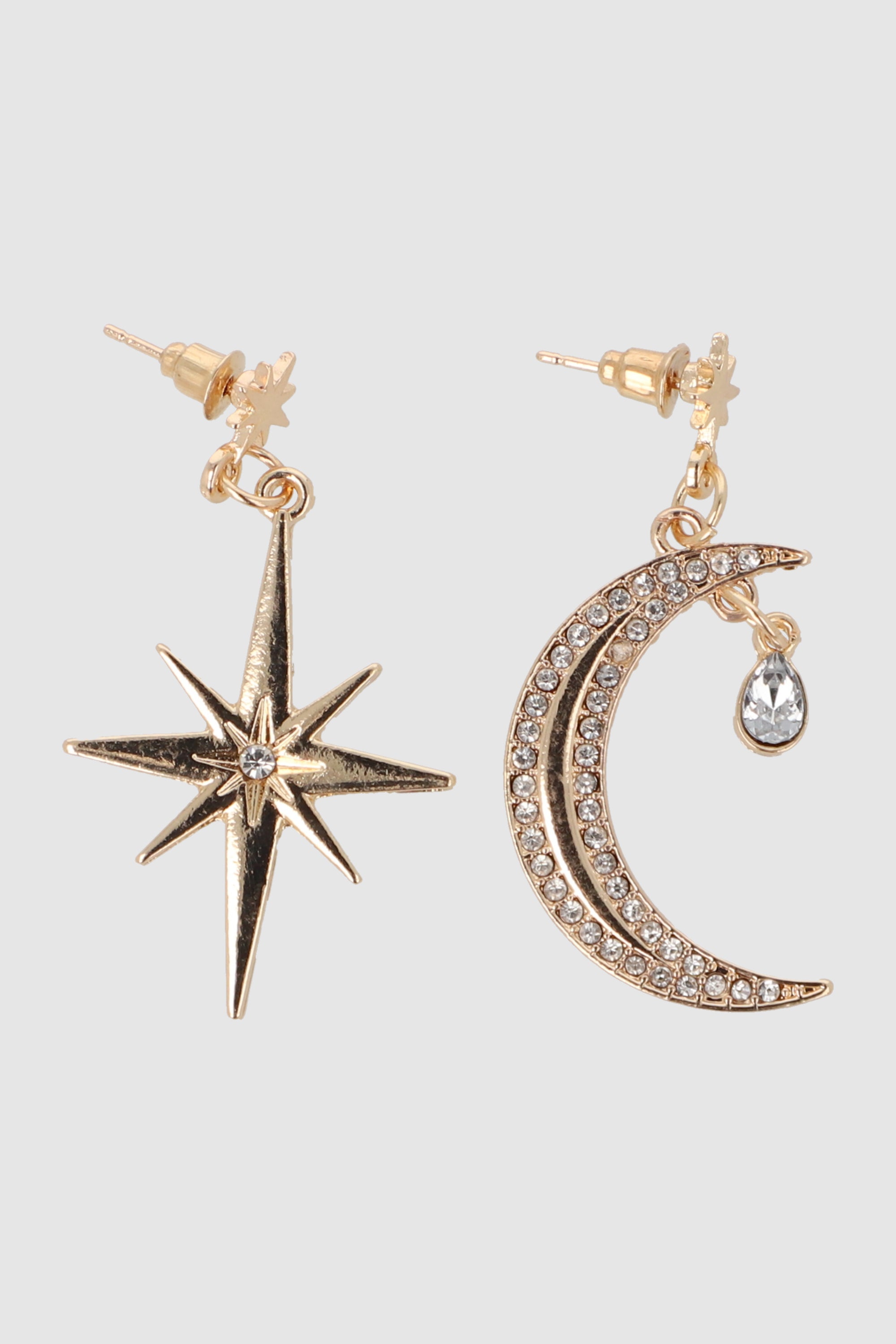 Aretes Impares Luna Estrella