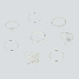 Set 8 Piezas Anillos Hojas