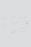 Set 8 Piezas Anillos Hojas