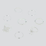 Set 8 Piezas Anillos Hojas