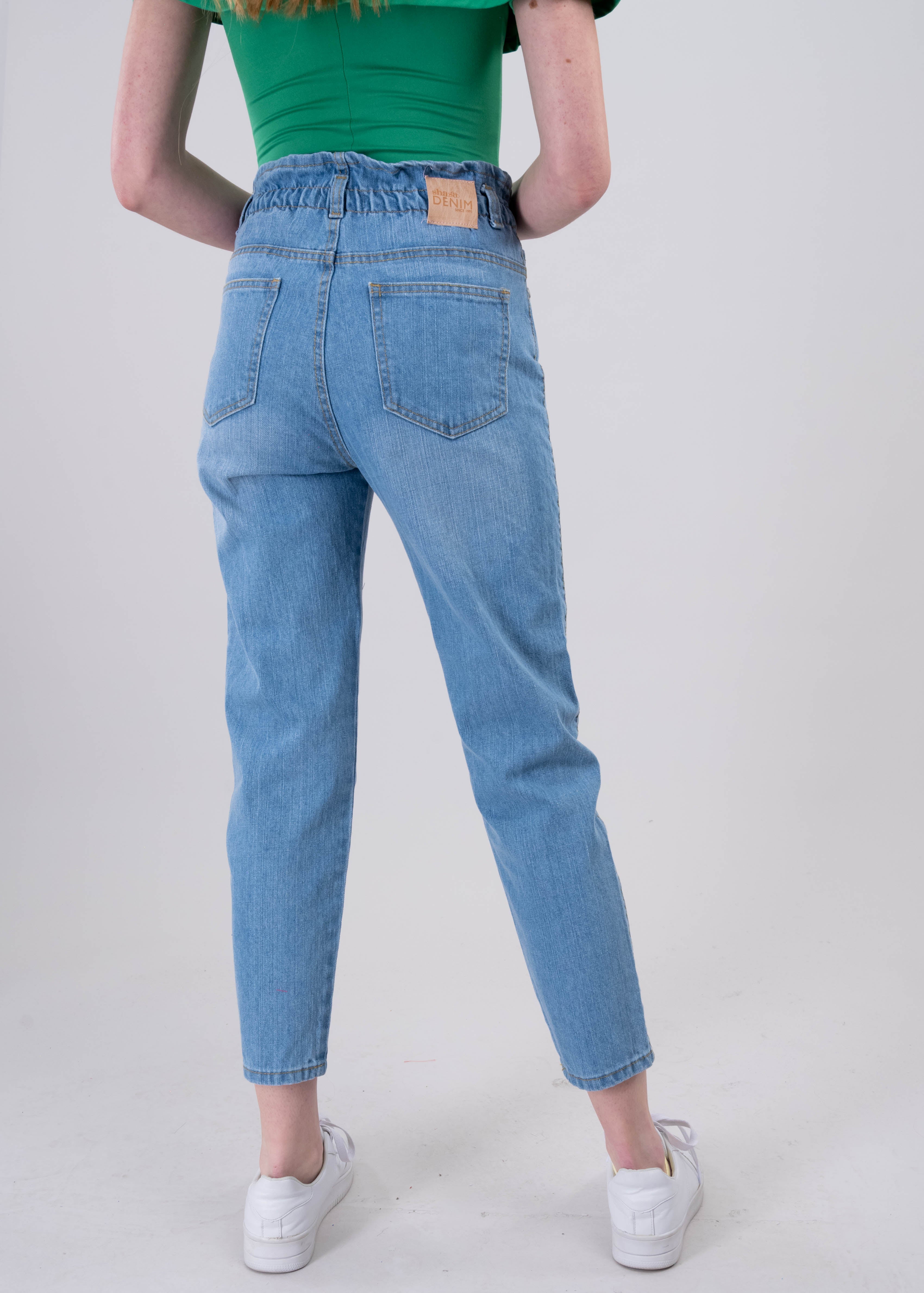 Jeans paper bag cintura alta LIGHT WASH