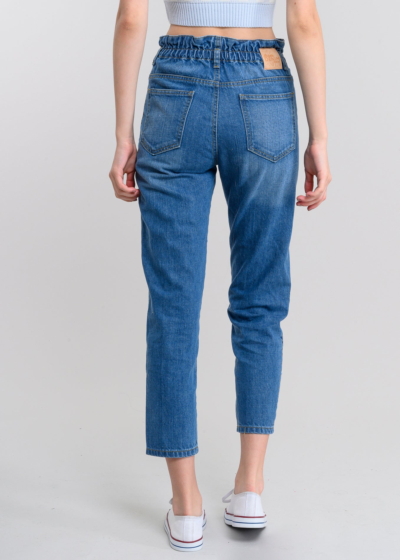 Jeans paper bag cintura alta MEDIUM WASH