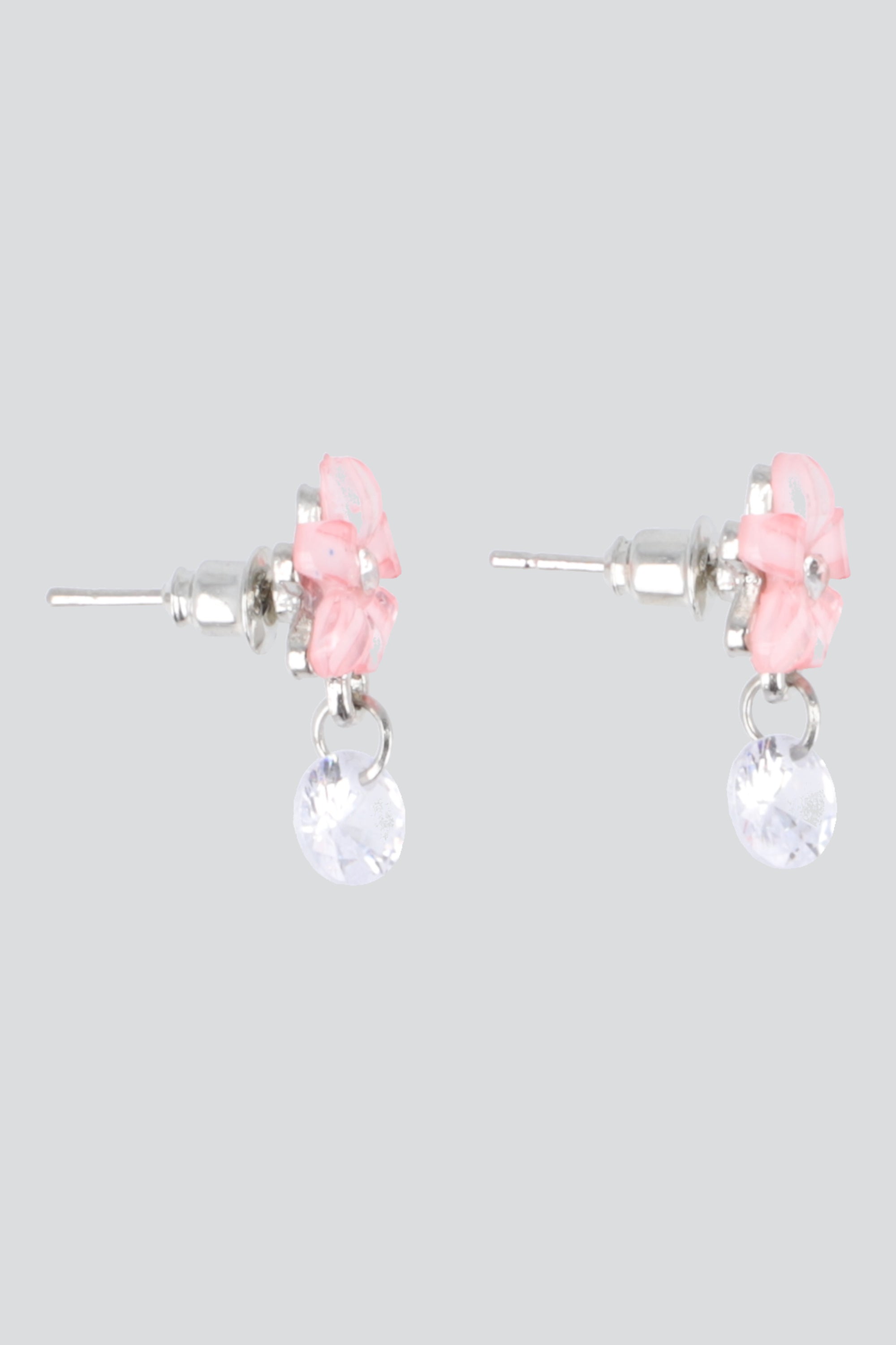 Aretes Flores Acrílico PALO DE ROSA
