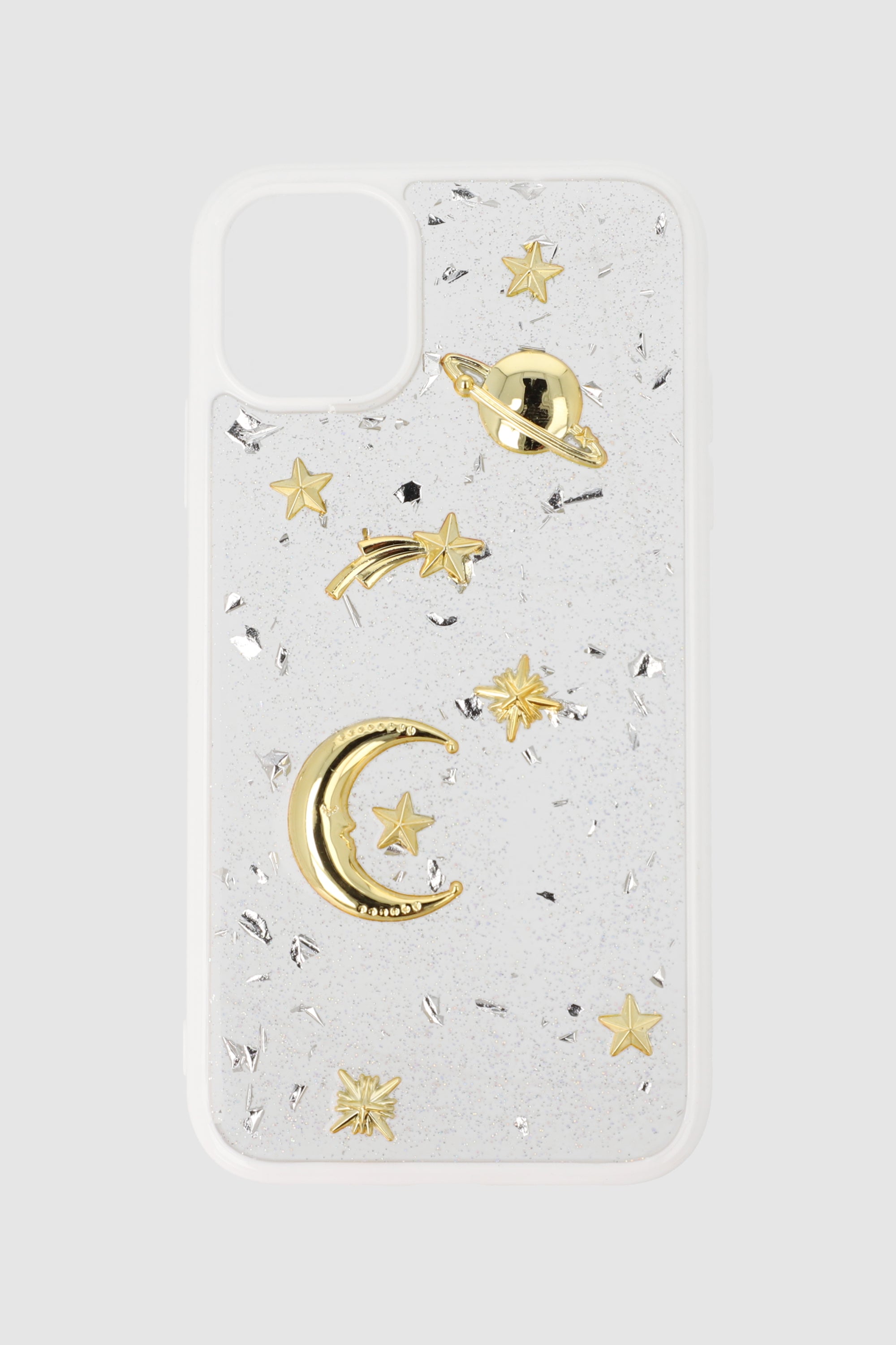 Funda celular i11 galaxia estoperoles BLANCO