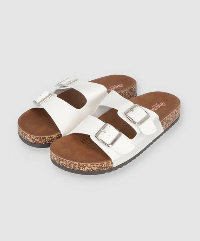 Sandalias 2 Hebillas Efecto Corcho