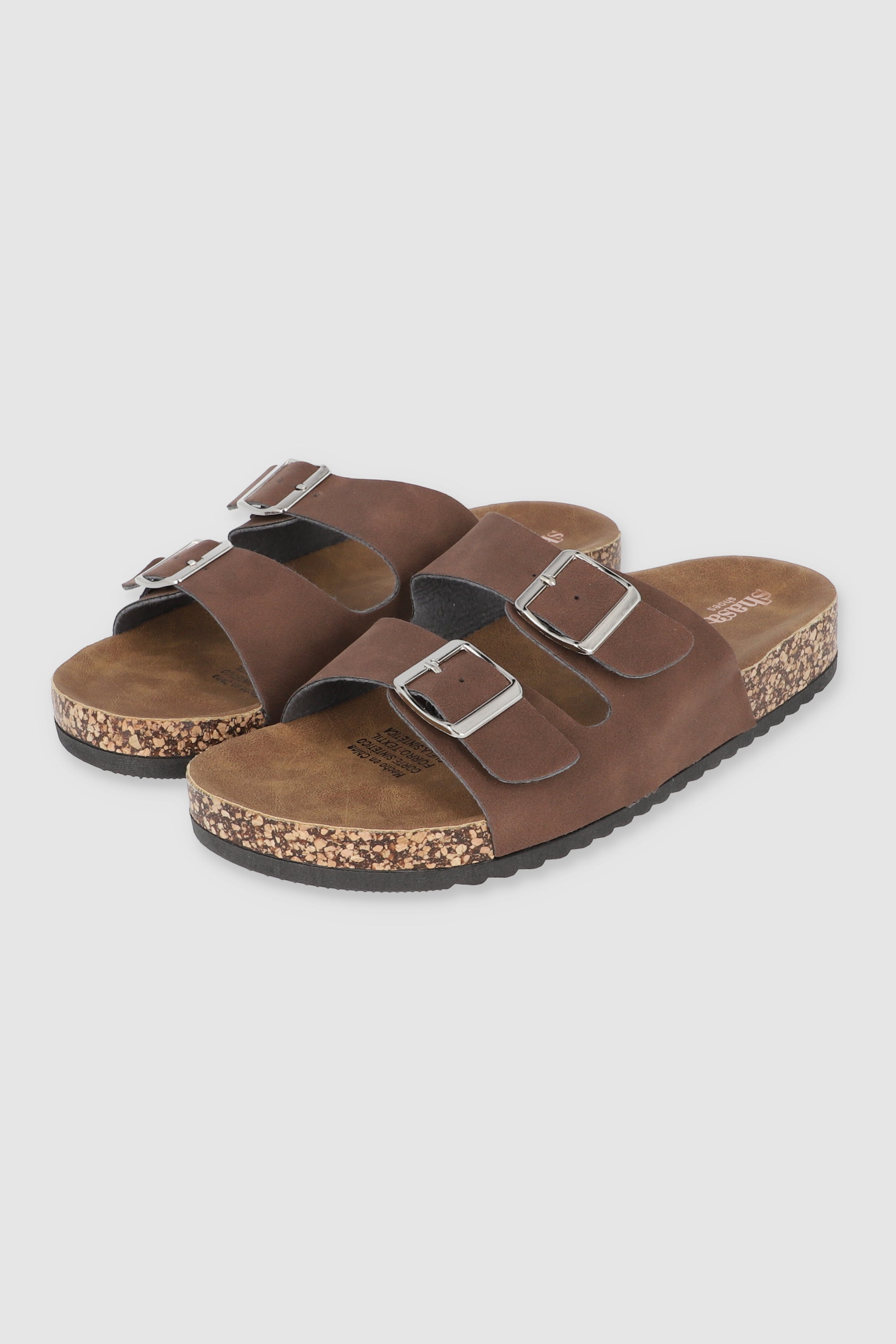 Sandalias 2 Hebillas Efecto Corcho