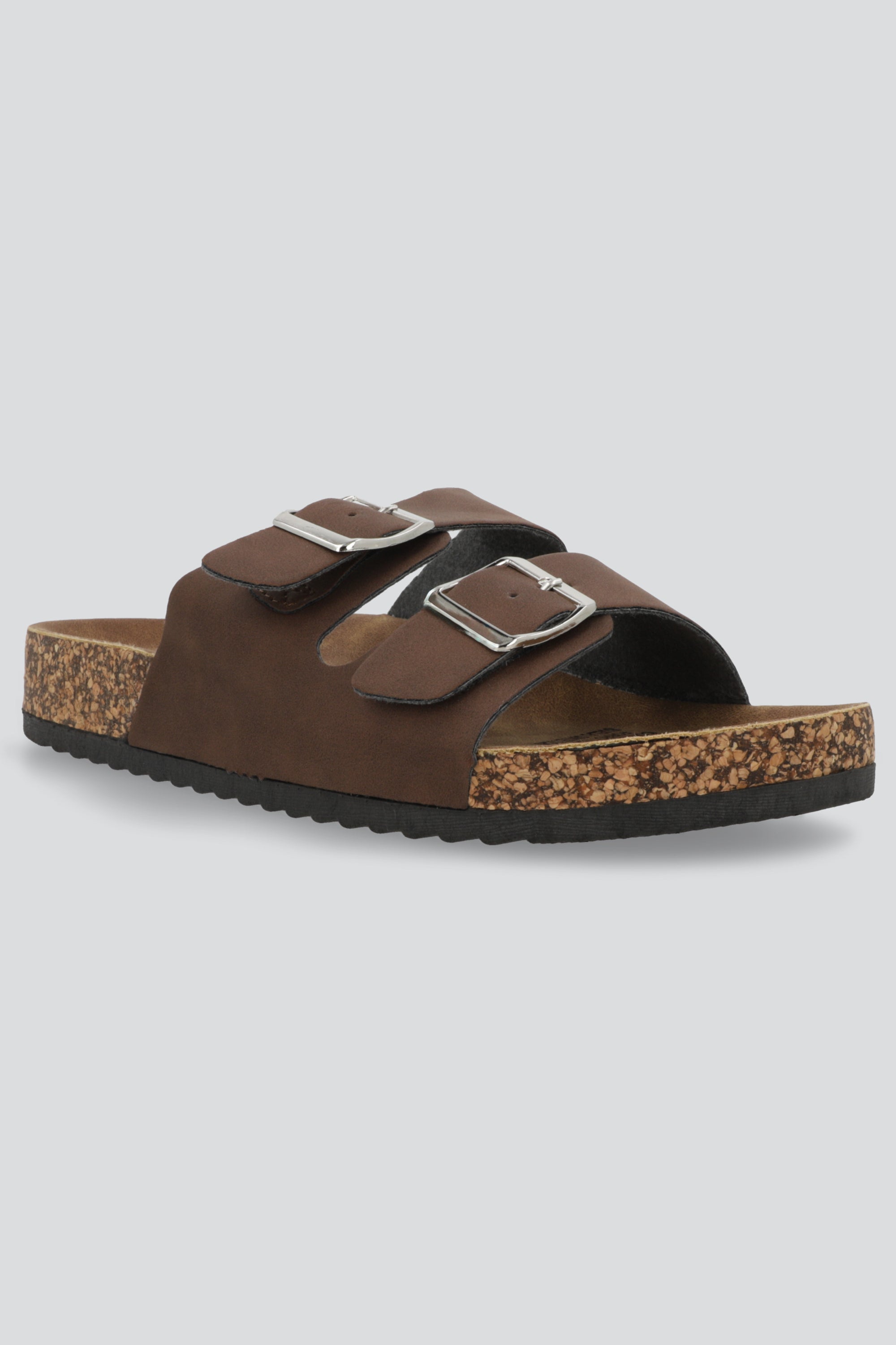 Sandalias 2 Hebillas Efecto Corcho CAFE