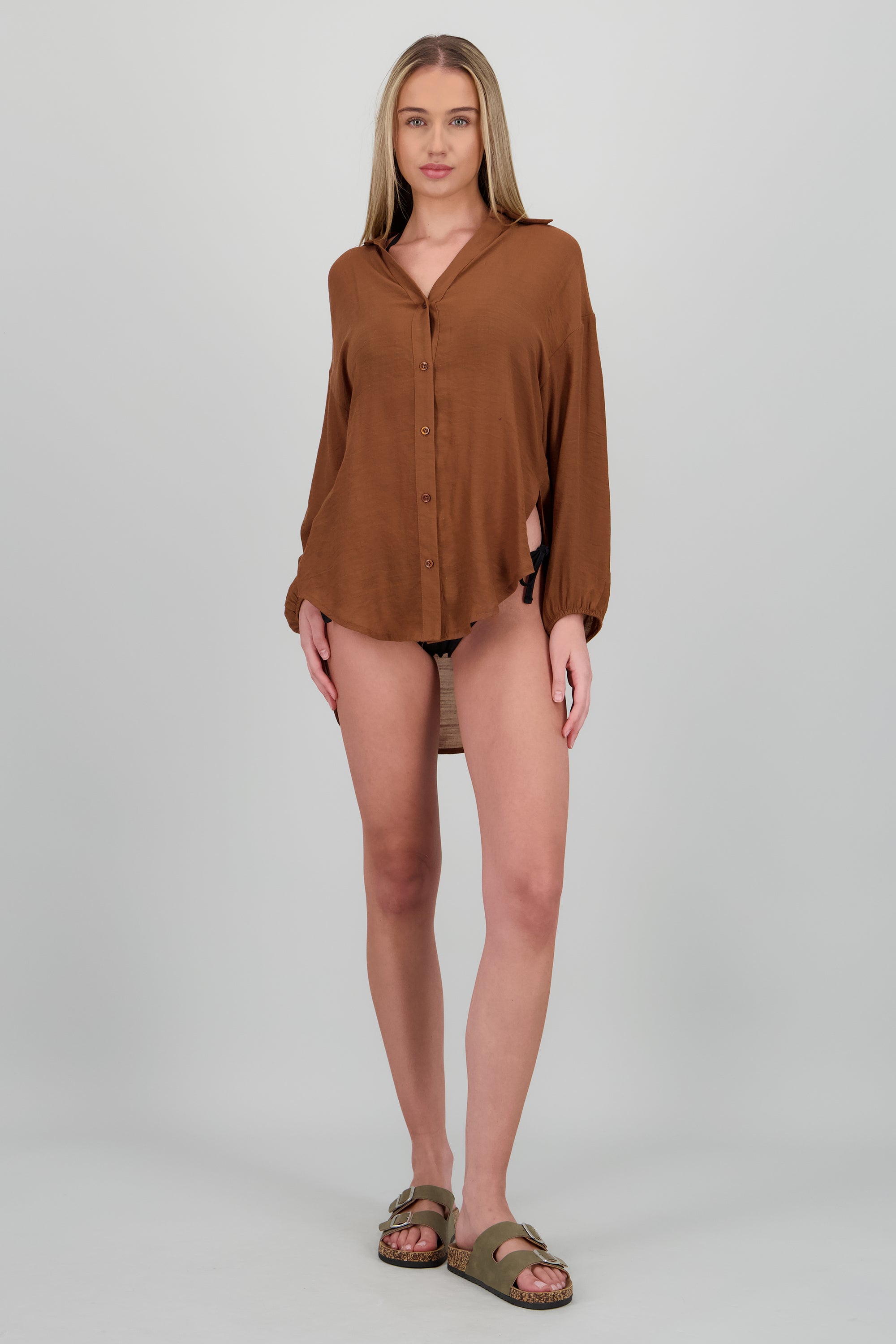 Sandalias 2 Hebillas Efecto Corcho OLIVO