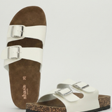 Sandalias 2 Hebillas Efecto Corcho