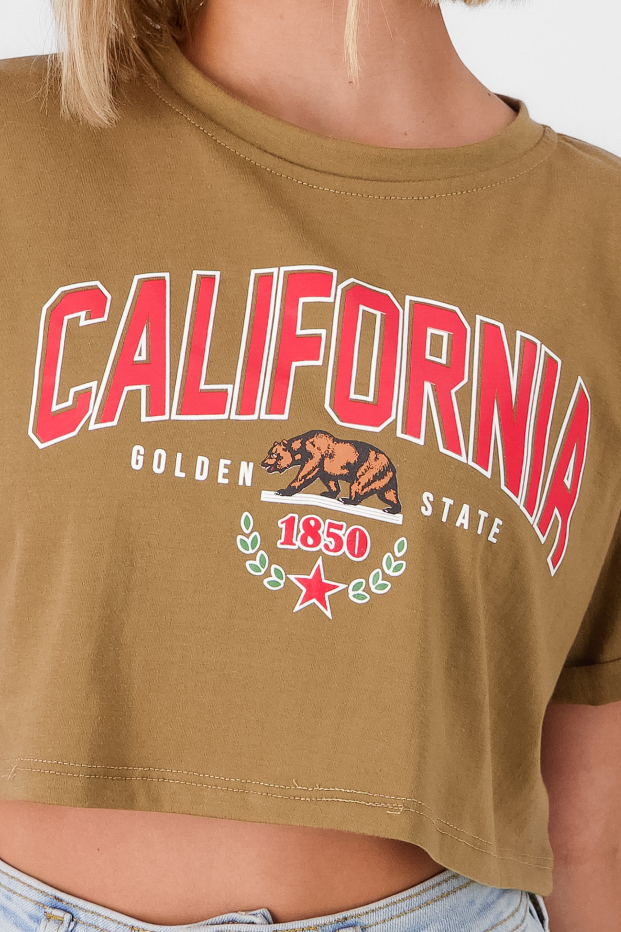 Playera Crop California COBRE