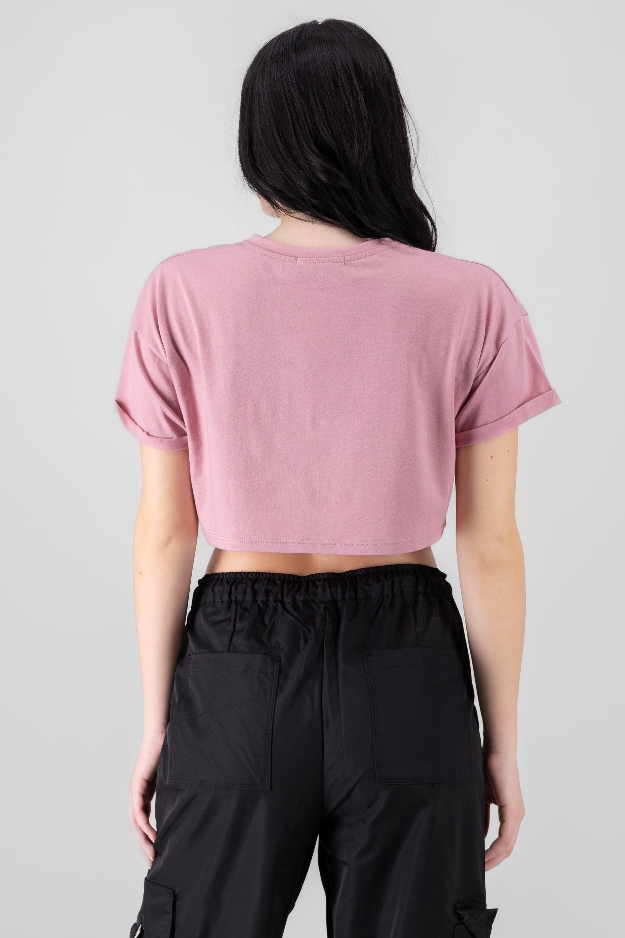 Playera Crop California PALO DE ROSA