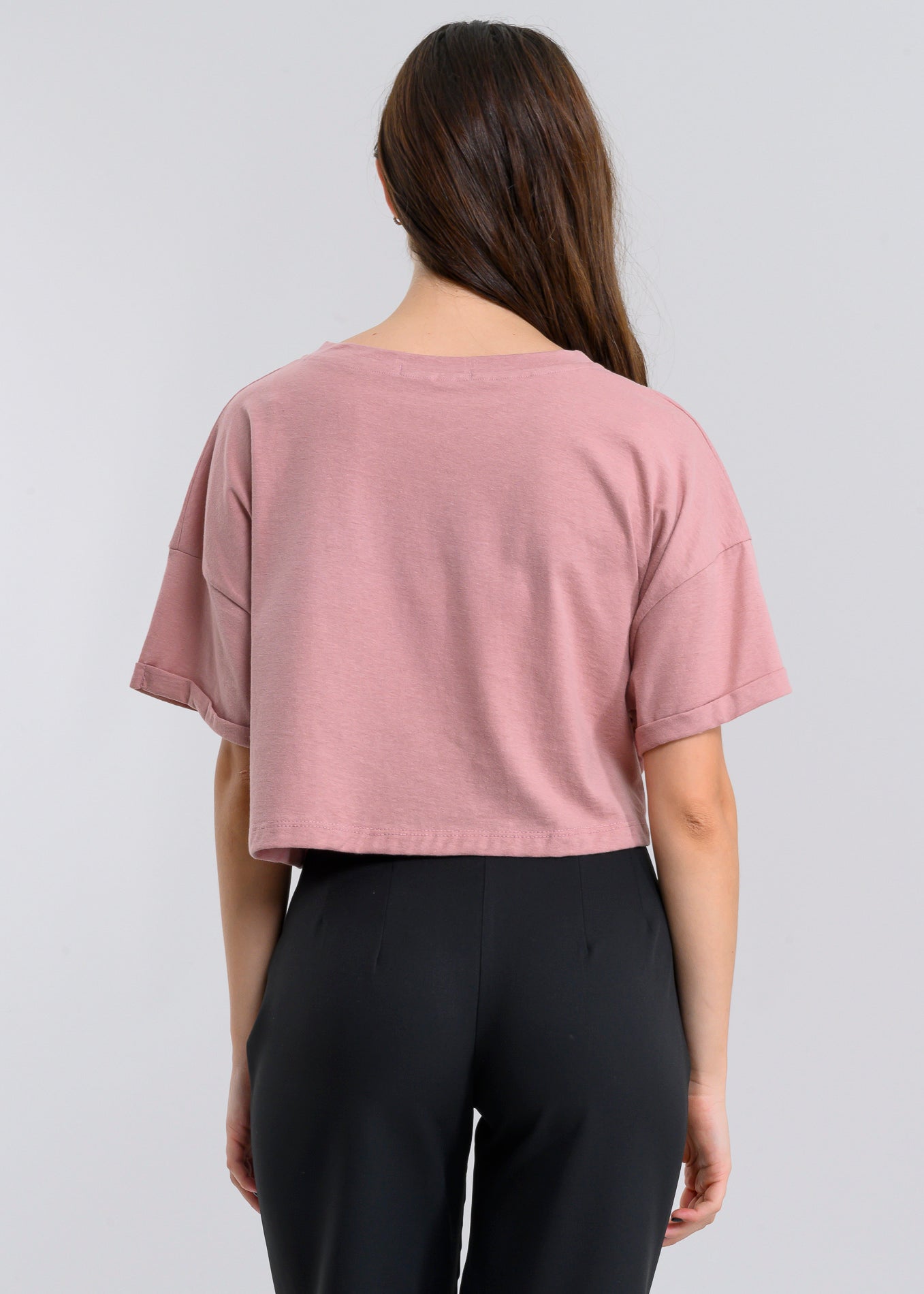 Playera Crop California ROSA COMBO