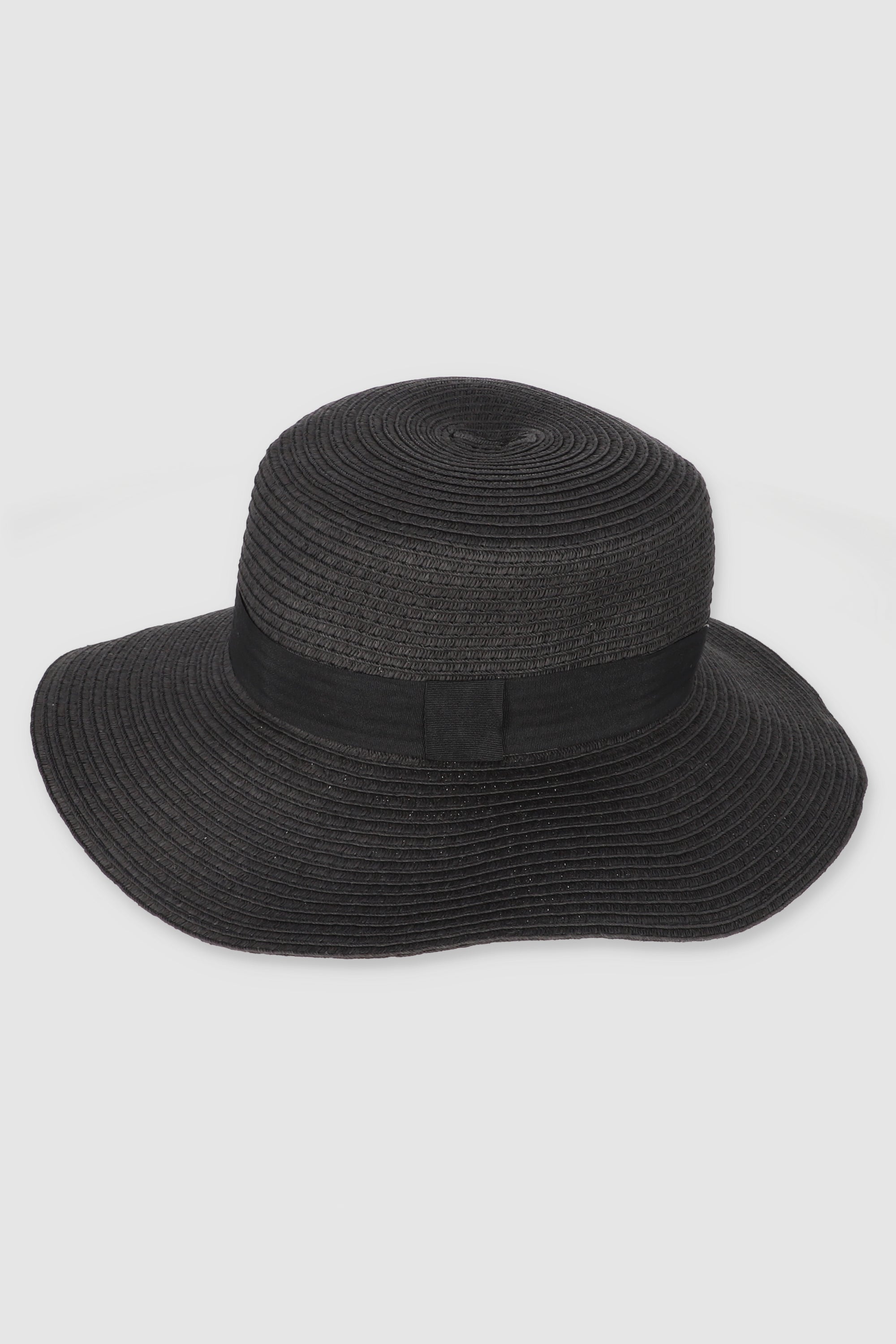 SOMBRERO FLOPPY PLANO CINTA NEGRO