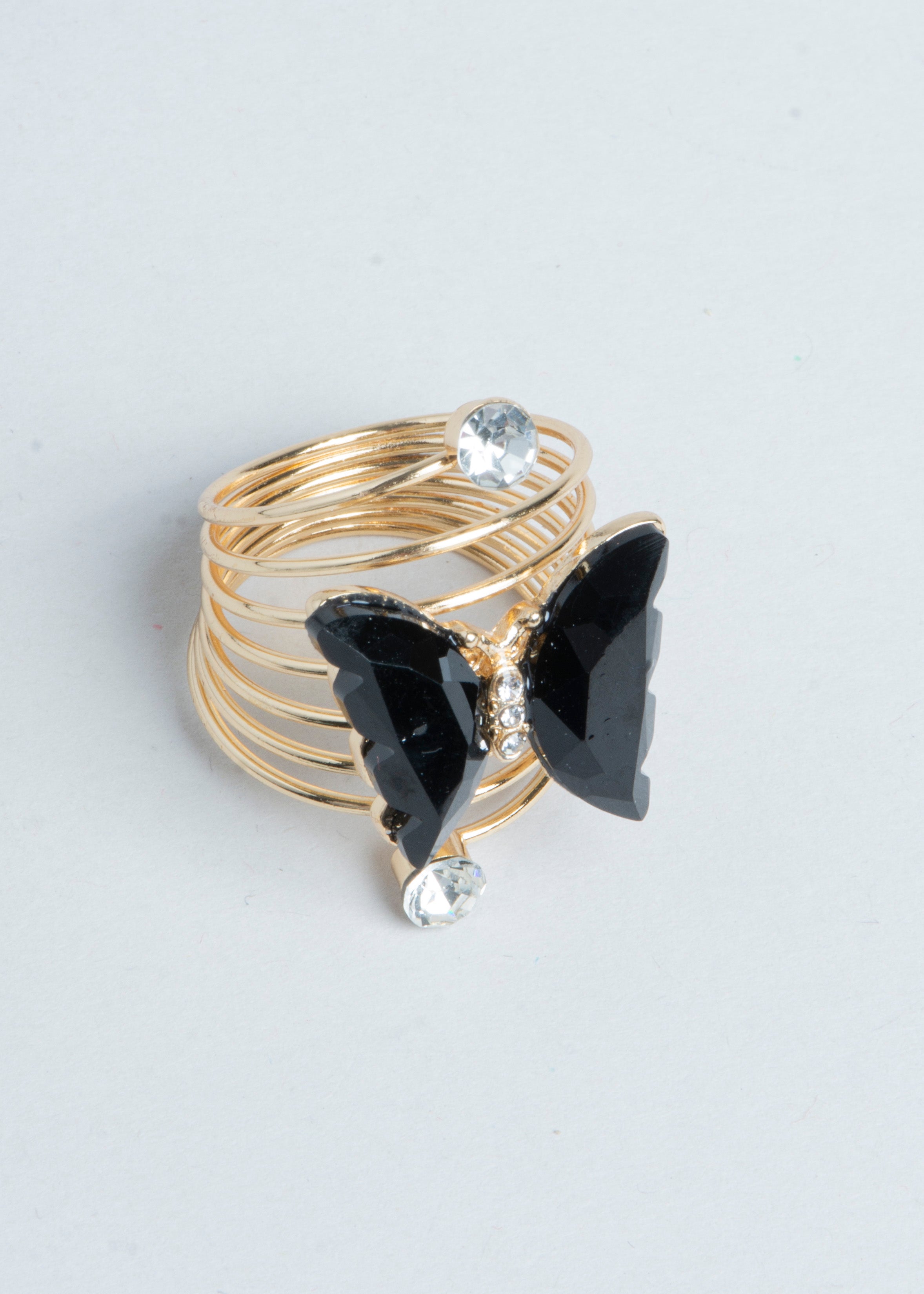 Anillo mariposa acrílico NEGRO