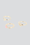 Set 3 Piezas Anillos Luna Estrella