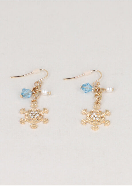 Aretes copo nieve ORO