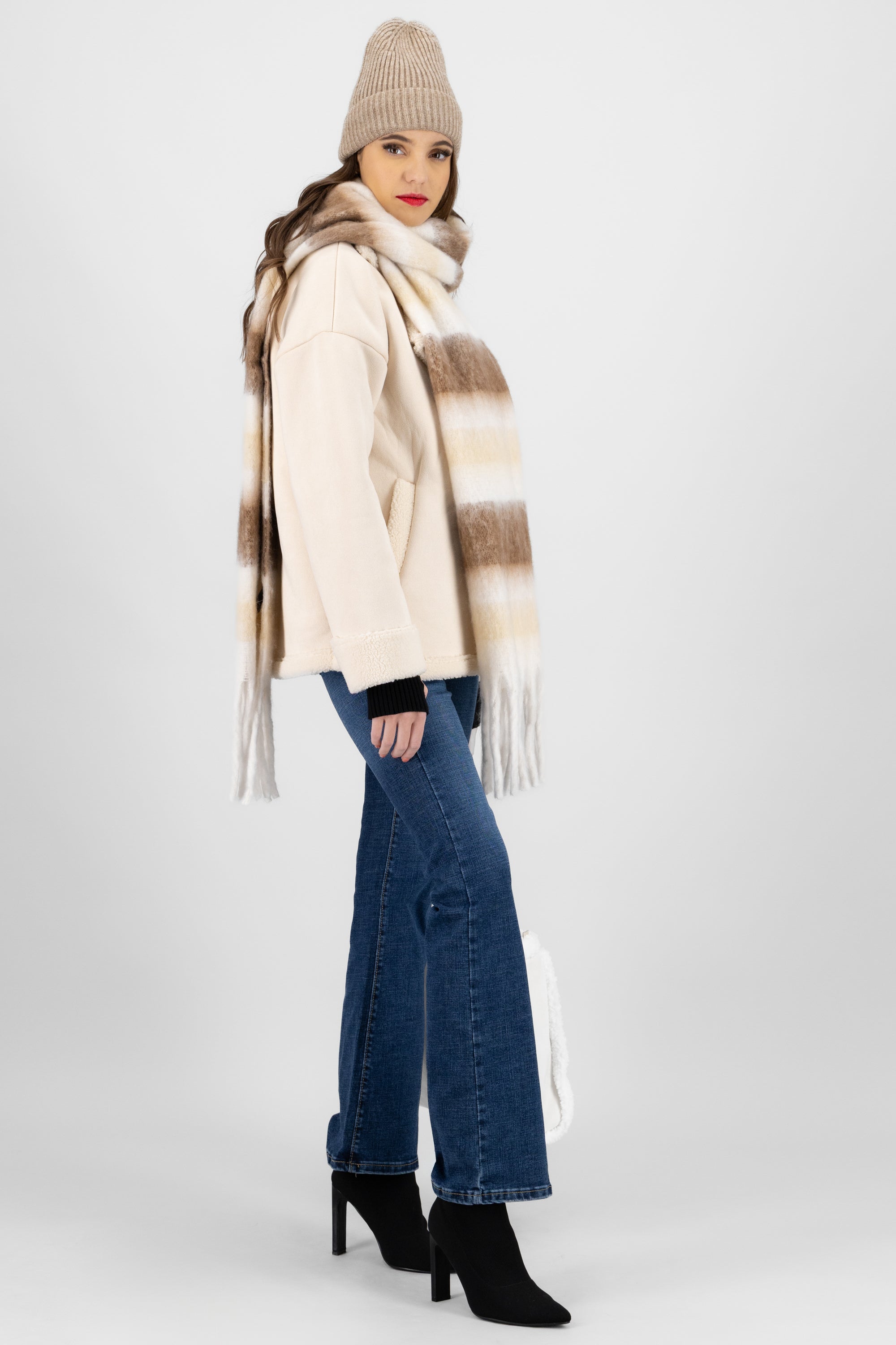 Bufanda oversize cuadros CAFE